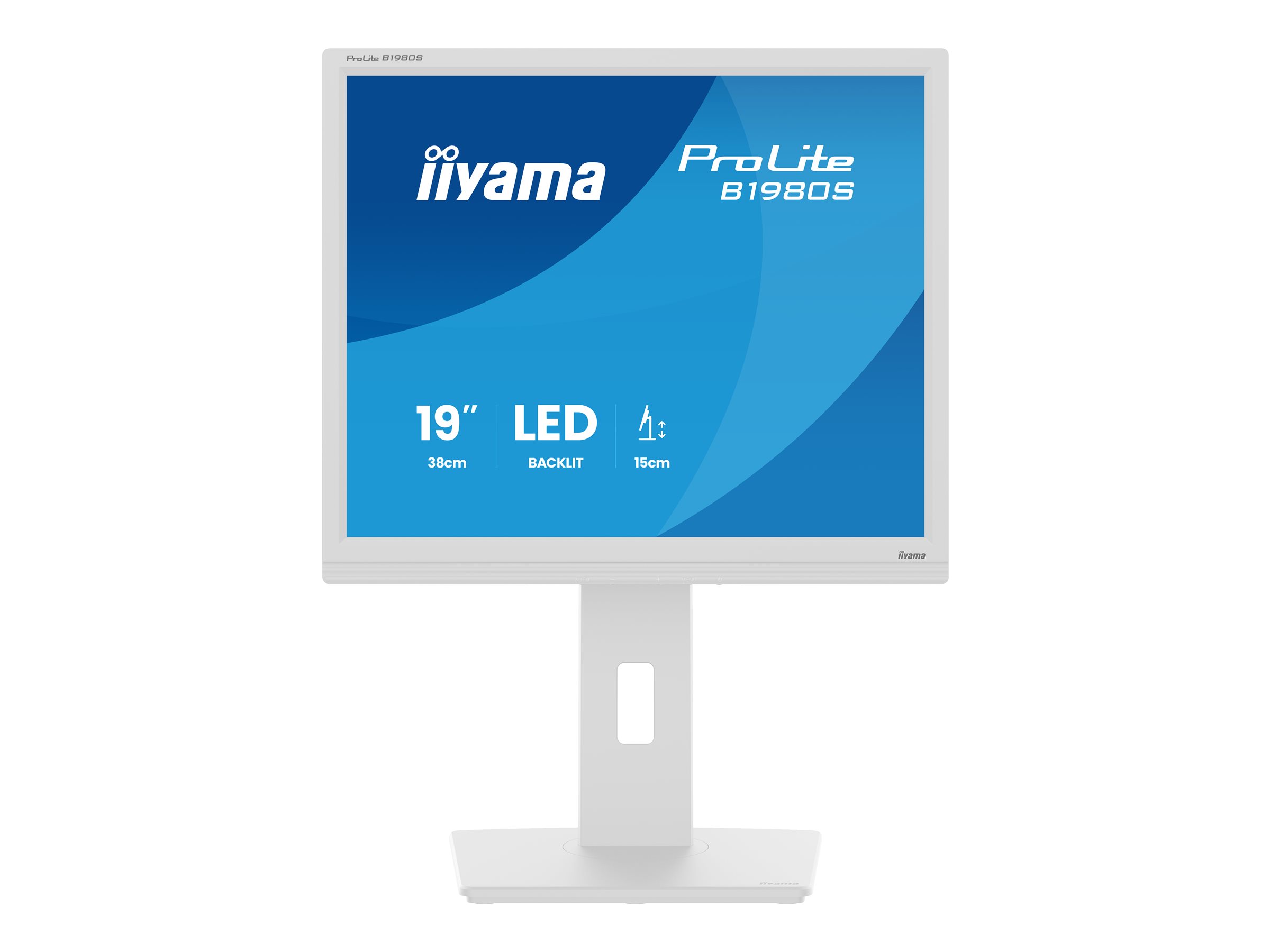 Iiyama ProLite B1980S-W1 - LED-Monitor - 48 cm - 1280 x 1024 @ 75 Hz - TN - 250 cd/m² - 1000:1 - 3 ms - HDMI - DisplayPort - Lautsprecher - weiß - Matte