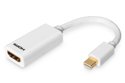 DIGITUS Mini DisplayPort HDMI Adapter / Konverter - 15 cm - Doppelisolierung - weiß