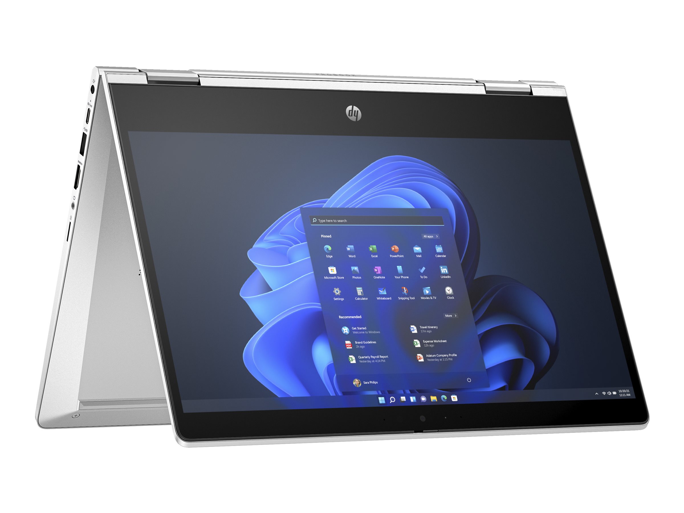HP Pro x360 435 G10 Notebook - Flip-Design - AMD - IPS Touchscreen 1920 x 1080 (Full HD) - Wi-Fi 6E - Bluetooth - Pike Silver Aluminium - kbd: Deutsch - mit HP Wolf Pro Security Edition (1 Jahr) HP Pro x360 435 G10 Notebook - Flip-Design - AMD - IPS Touchscreen 1920 x 1080 (Full HD) - Wi-Fi 6E - Bluetooth - Pike Silver Aluminium - kbd: Deutsch - mit HP Wolf Pro Security Edition (1 Jahr)