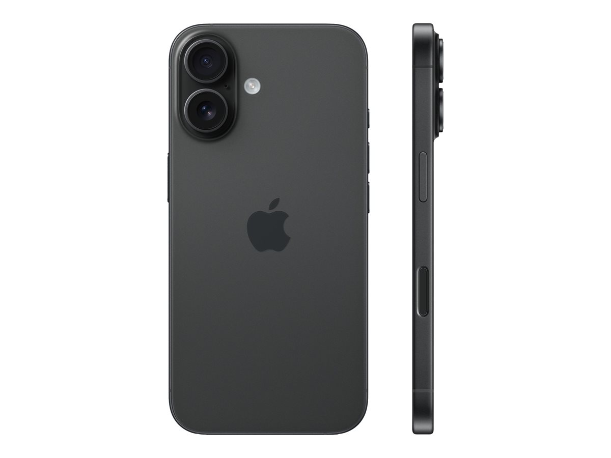 Apple iPhone 16 - 5G Smartphone - Dual-SIM / - OLED-Display - 6.1" - 2556 x 1179 Pixel - 2 x Rückkamera 48 MP - 12 MP - front camera 12 MP - Schwarz