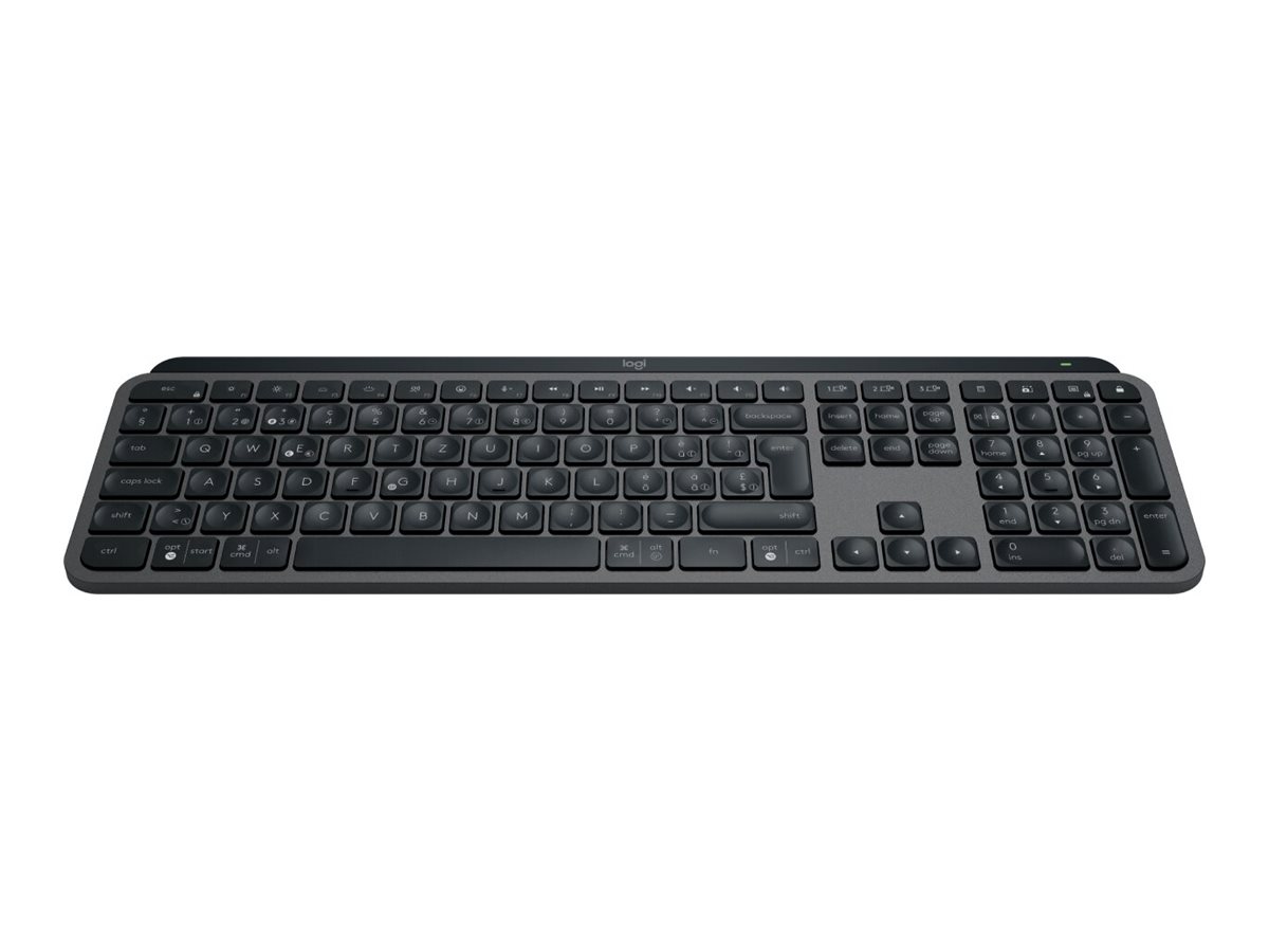 Logitech MX Keys S Tastatur hinterleuchtet Pale Gray - kabellos - Bluetooth LE - QWERTZ - Deutsch - Tastenschalter: Scissor-Key - Pale Gray