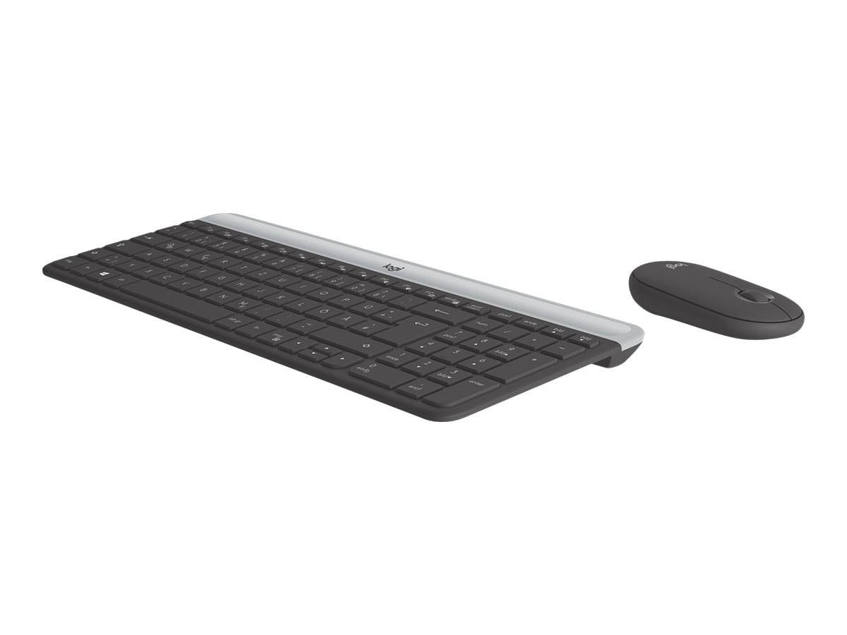 Slim Wireless Combo MK470 - Tastatur-und-Maus-Set - kabellos - 2.4 GHz - QWERTZ - Deutsch - Graphite