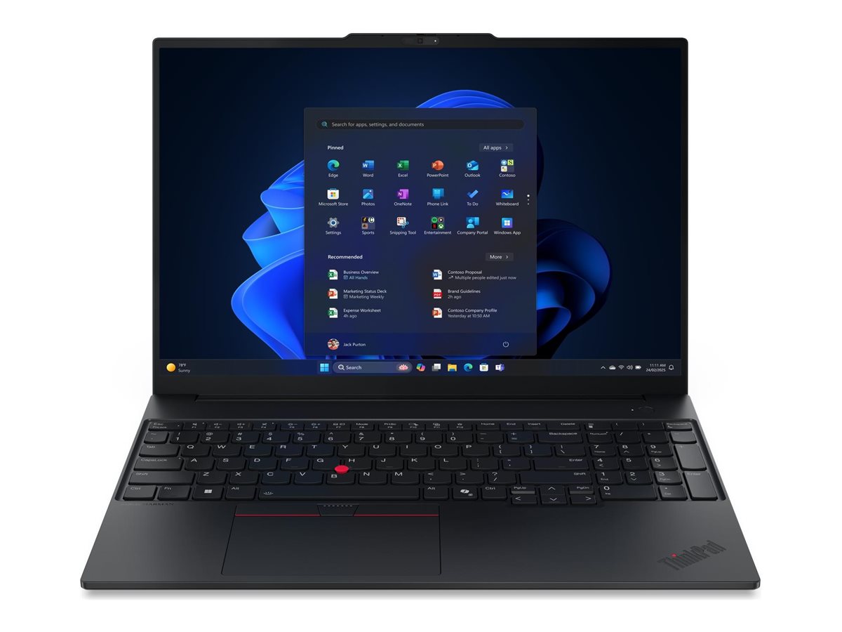 Lenovo ThinkPad E16 Gen 3 21ST - - IPS 1920 x 1200 - Wi-Fi 6E - Bluetooth - Schwarz - kbd: Deutsch - mit 1 Jahr Lenovo Premier Support