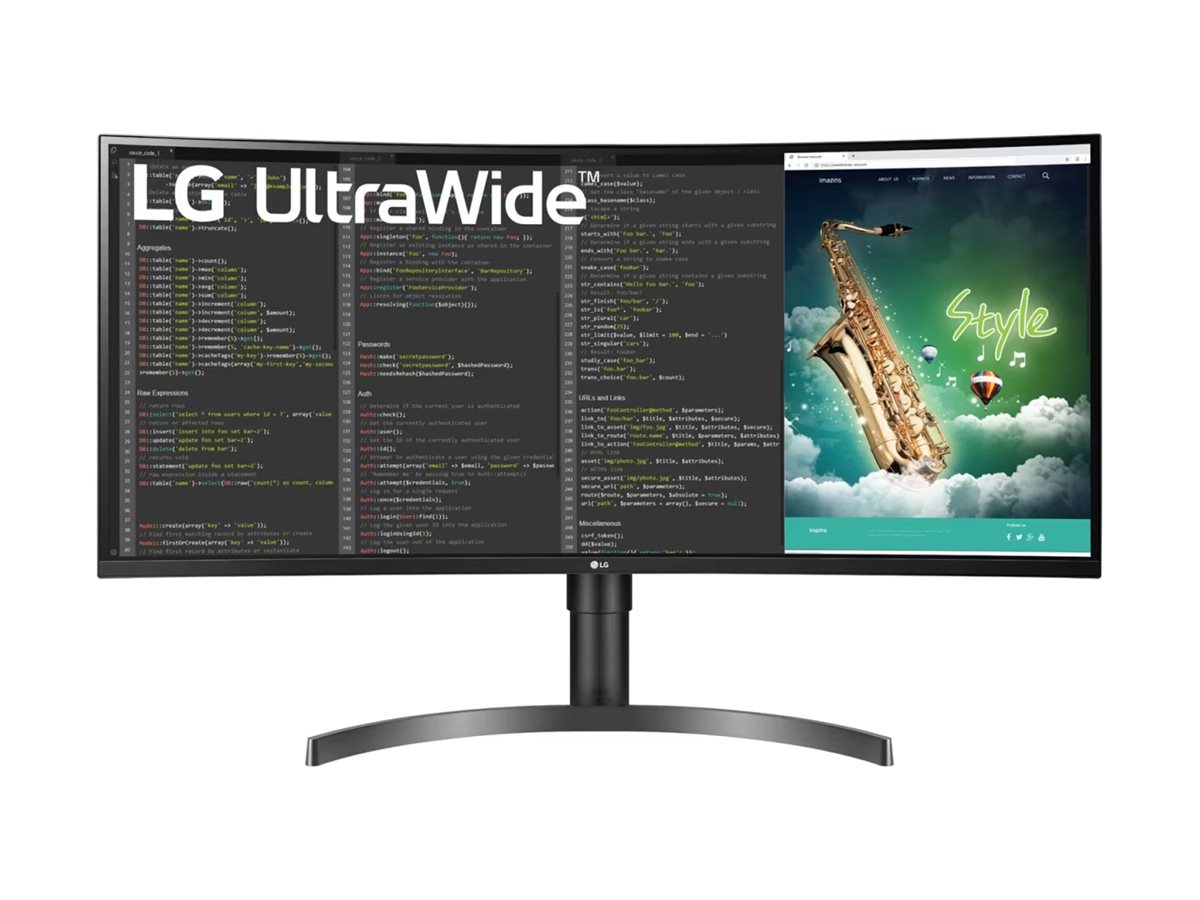 LG UltraWide 35WN75CP-B - LED-Monitor - gebogen - - 3440 x 1440 UWQHD @ 100 Hz - VA - 300 cd/m² - 2500:1 - HDR10 - 5 ms - 2xHDMI - DisplayPort - USB-C - Lautsprecher