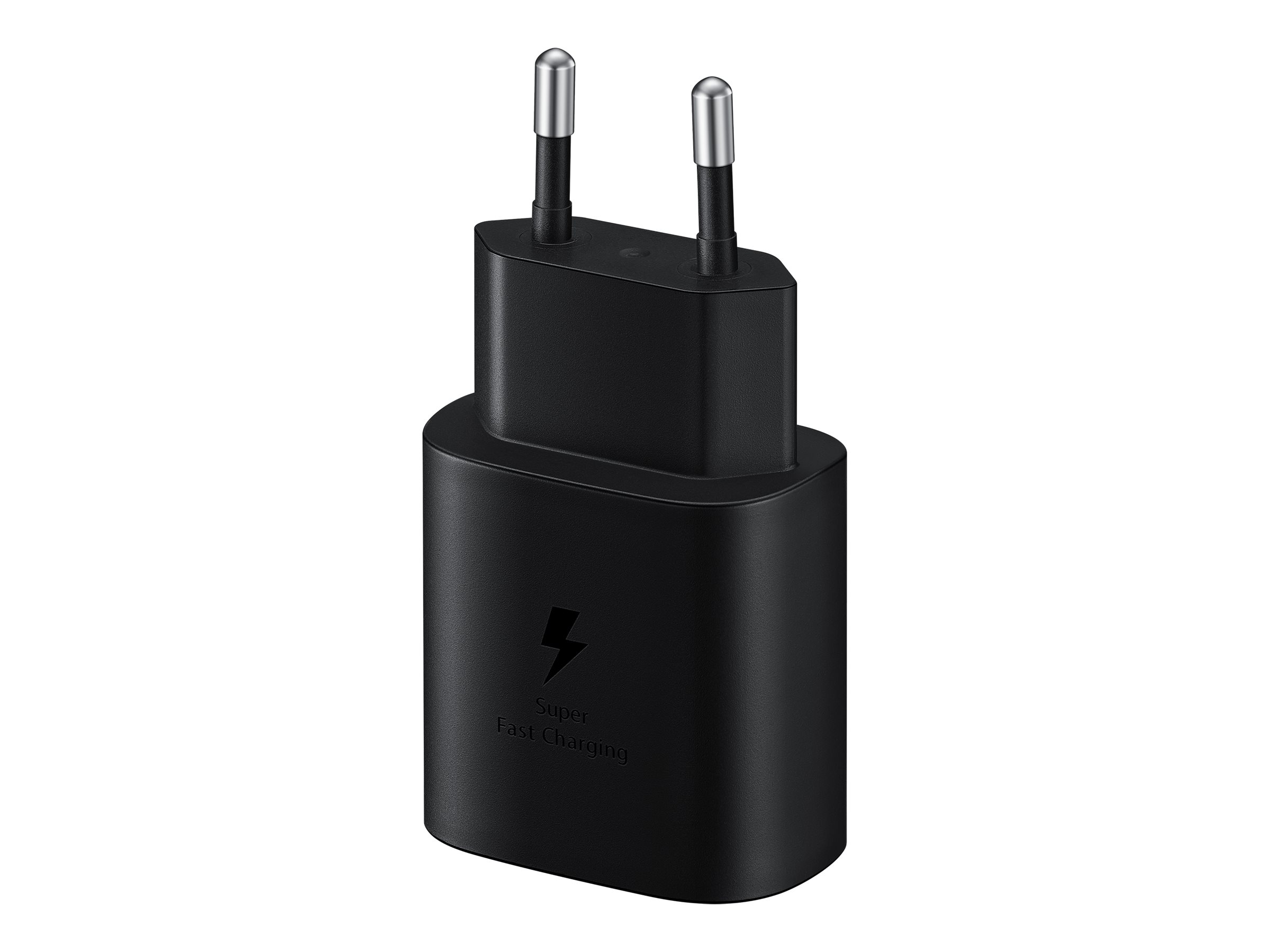 Samsung Fast Charging Wall Charger EP-TA800 Netzteil 25 Watt 3 A SFC (24 pin USB-C) 1m Kabel - auf Kabel: USB-C - Schwarz - für Galaxy A20 - A50 - A70 - A8s - M30 - M40 - Note10 - S20 - S20 5G - S20+ 5G - Z Flip - Z Flip 5G