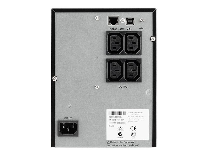 Eaton 5SC 500i - USV - Wechselstrom 230 V - 350 - 500 VA - RS-232 - USB - Ausgangsanschlüsse: 4 - Schwarz