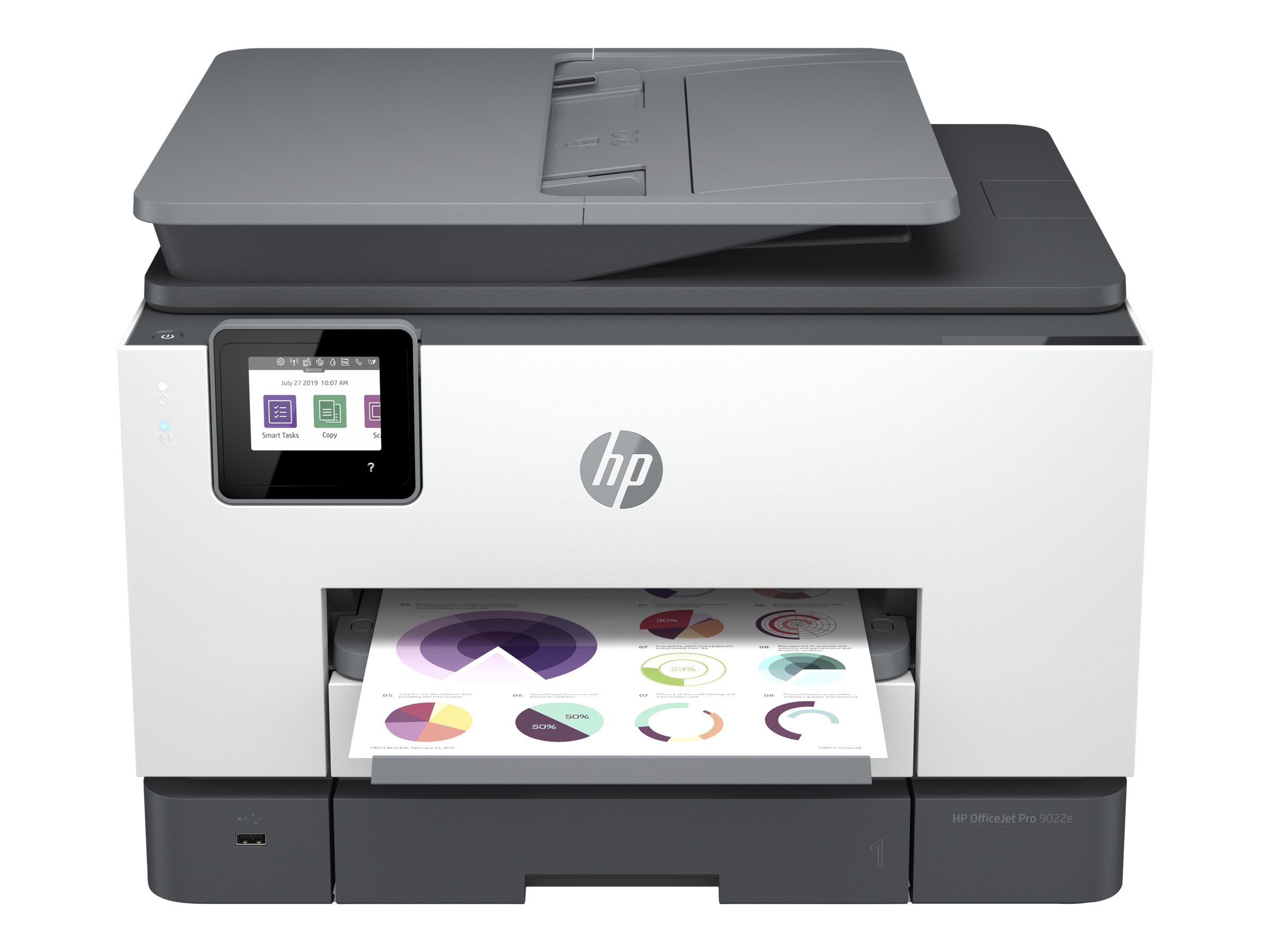 HP Officejet Pro 9022e All-in-One - Multifunktionsdrucker - Farbe - Tintenstrahl - Legal (216 x 356 - (Original) - A4/Legal (Medien) - bis zu 23 Seiten/Min. (Kopieren) - bis zu 24 Seiten/Min. (Drucken) - 250 Blatt - 33.6 Kbps - USB 2.0 - LAN - Wi-Fi(n)…