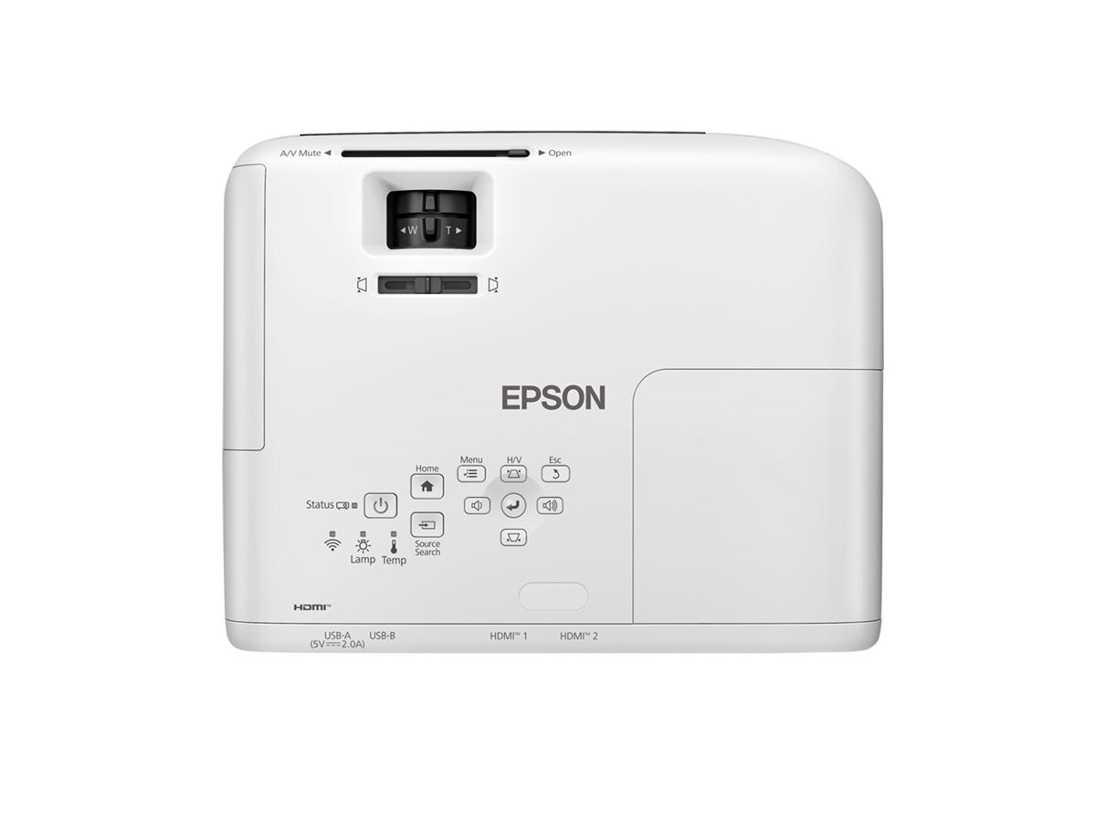 Epson EB-W55 - 3-LCD-Projektor - tragbar - 4000 lm - 4000 lm (Farbe) - WXGA (1280 x 800) - 16:10 - 802.11n Wireless / Miracast - weiß