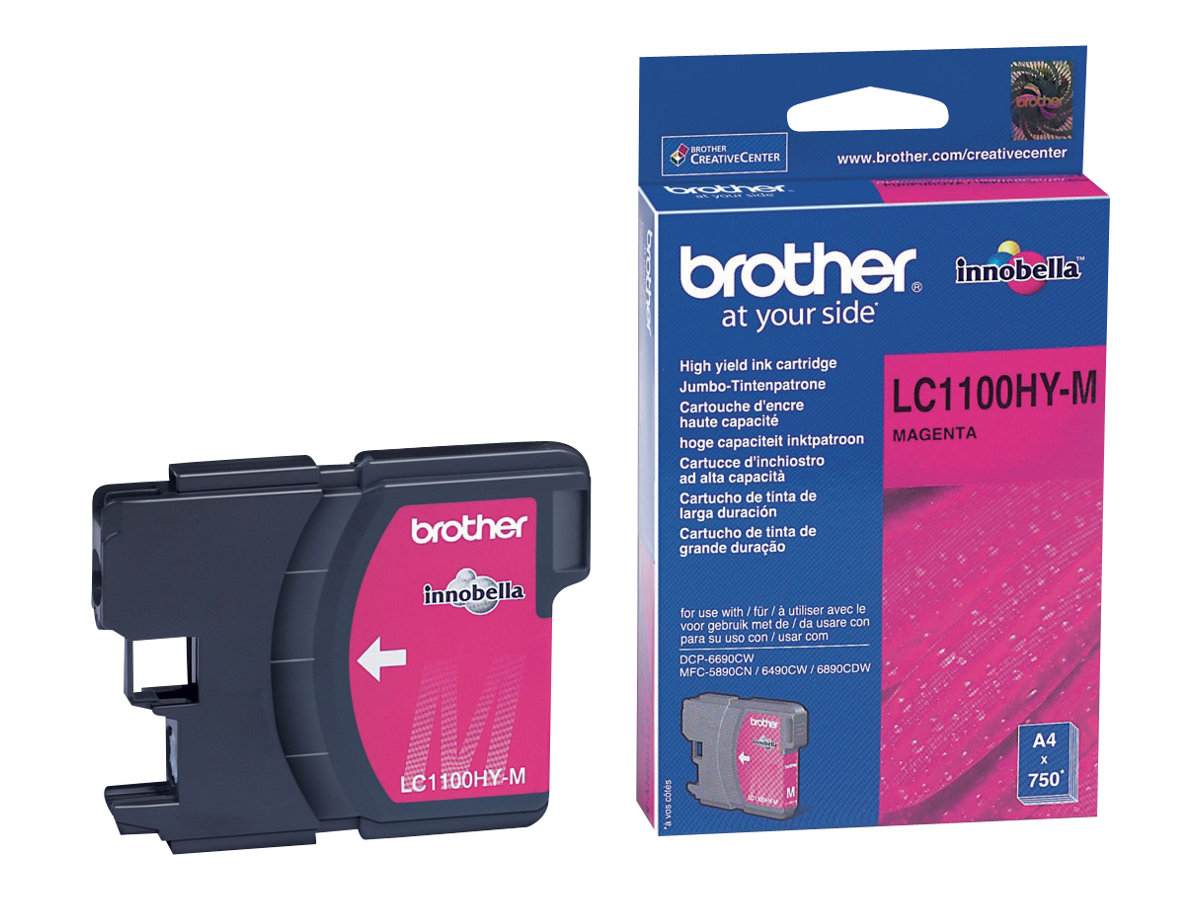 Brother LC1100HYM - Hohe Ergiebigkeit - Magenta - original - Tintenpatrone - für Brother DCP-6690CW - MFC-5890CN - MFC-6490CW Brother LC1100HYM - Hohe Ergiebigkeit - Magenta - original - Tintenpatrone - für Brother DCP-6690CW - MFC-5890CN - MFC-6490CW