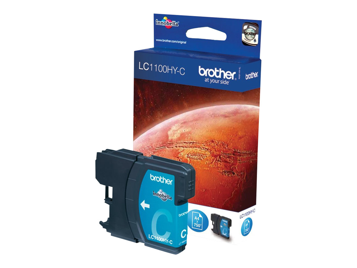 Brother LC1100HYC - Hohe Ergiebigkeit - Cyan - Original - Tintenpatrone - für Brother DCP-6690CW - MFC-5890CN - MFC-5895CW - MFC-6490CW - MFC-6890CDW; Justio MFC-5890CN Brother LC1100HYC - Hohe Ergiebigkeit - Cyan - Original - Tintenpatrone - für Brother DCP-6690CW - MFC-5890CN - MFC-5895CW - MFC-6490CW - MFC-6890CDW; Justio MFC-5890CN