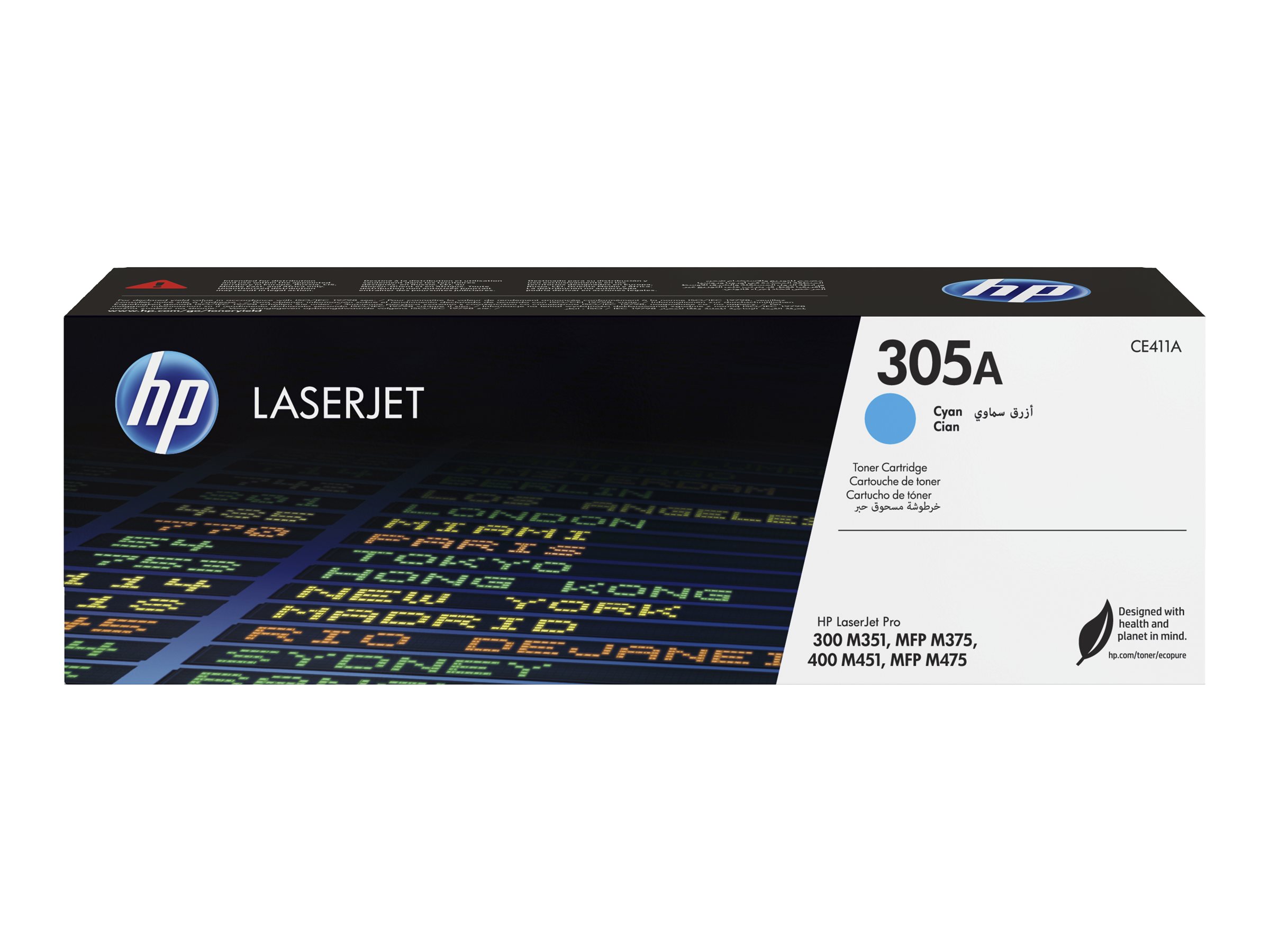 HP 305A - Cyan - original - LaserJet - Tonerpatrone (CE411A) - für LaserJet Pro 300 M351 - 400 M451 - MFP M375 - MFP M475
