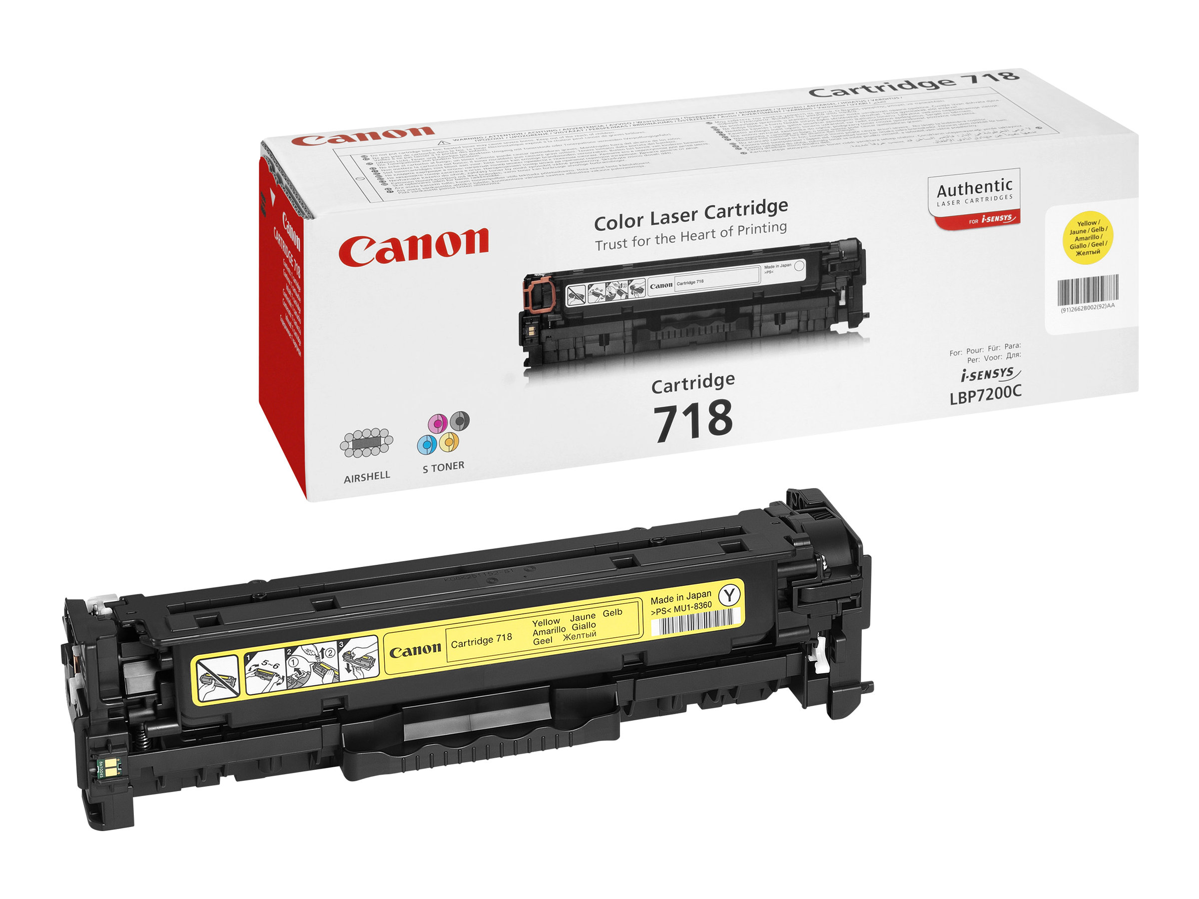 Toner CRG 718 gelb - für ImageCLASS LBP7200; i-SENSYS MF8330 - MF8350; Laser Shot LBP-7200; Satera MF8330 - MF8350 Toner CRG 718 gelb - für ImageCLASS LBP7200; i-SENSYS MF8330 - MF8350; Laser Shot LBP-7200; Satera MF8330 - MF8350
