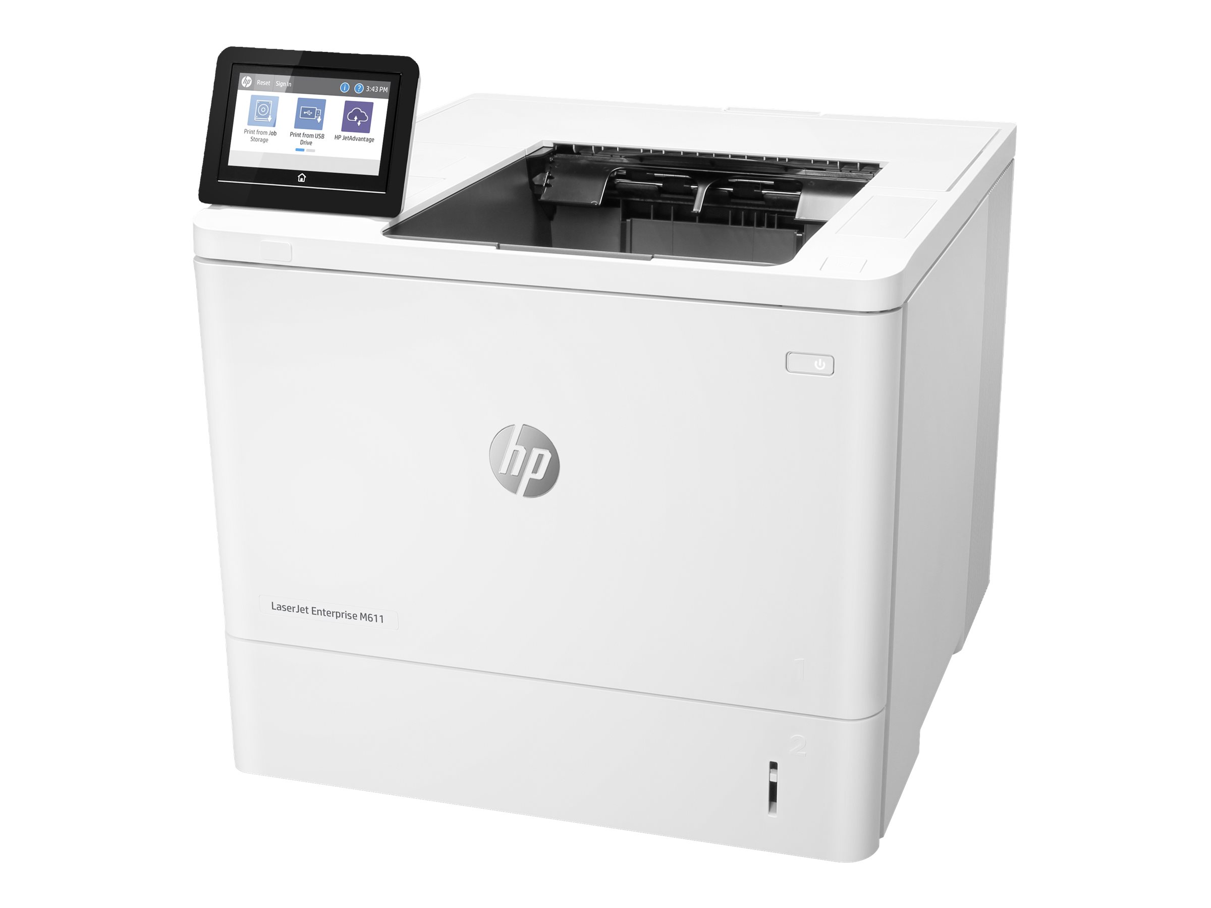 HP LaserJet Enterprise M611dn - Drucker - s/w - Duplex - Laser - A4/Legal - 1200 x 1200 dpi - bis zu 61 Seiten/Min. - Kapazität: 650 Blätter - USB 2.0 - Gigabit LAN - USB 2.0-Host