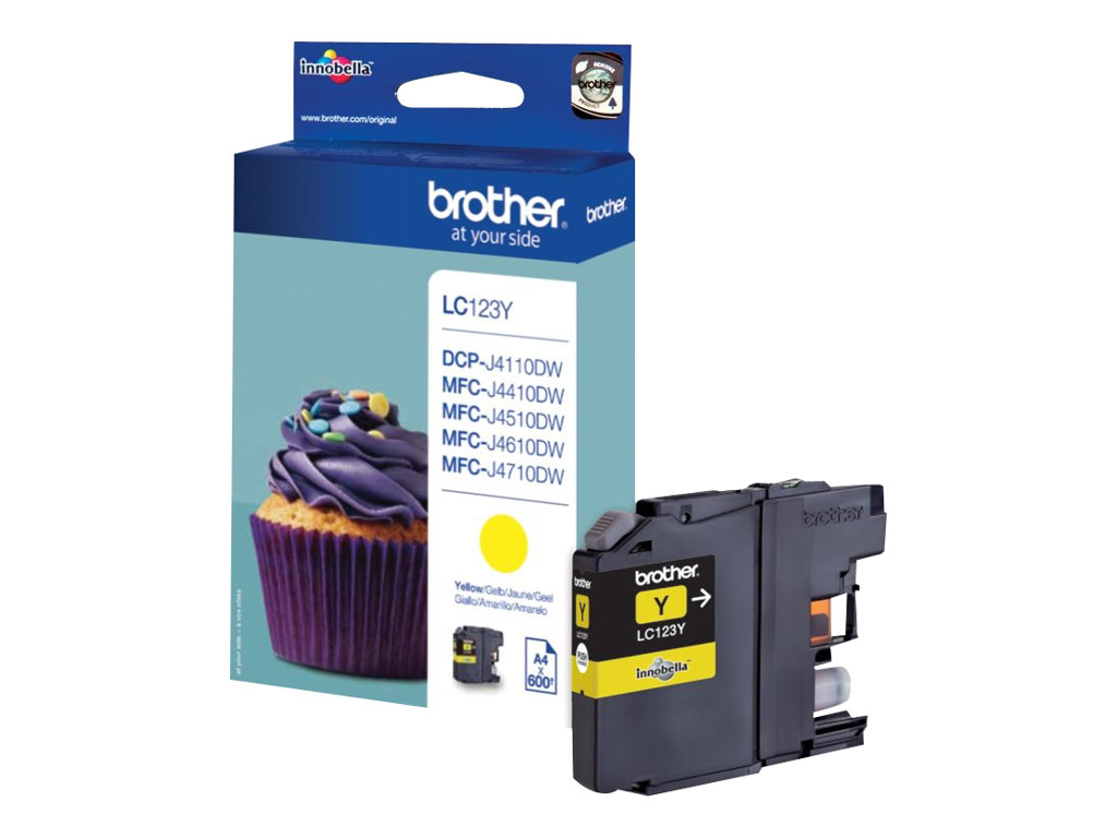 Brother LC123Y - Hohe Ergiebigkeit - Gelb - Original - Tintenpatrone - für Brother DCP-J100 - J105 - J132 - J152 - J552 - J752 - MFC-J245 - J470 - J650 - J6520 - J6720 - J6920