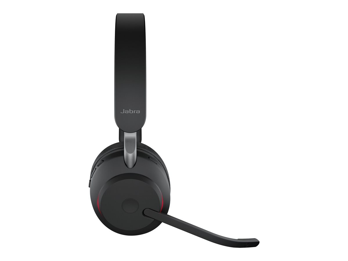 Jabra Evolve2 65 UC Stereo Headset On-Ear - Bluetooth - kabellos - USB-A - Geräuschisolierung - Schwarz Jabra Evolve2 65 UC Stereo Headset On-Ear - Bluetooth - kabellos - USB-A - Geräuschisolierung - Schwarz