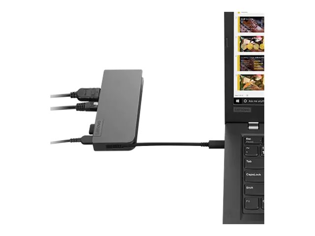 Powered USB-C Travel Hub - Docking Station - USB-C - VGA, HDMI - WW - für - USB-C - VGA - HDMI - Campus - weltweit - für ThinkPad X1 Yoga Gen 8 21HQ