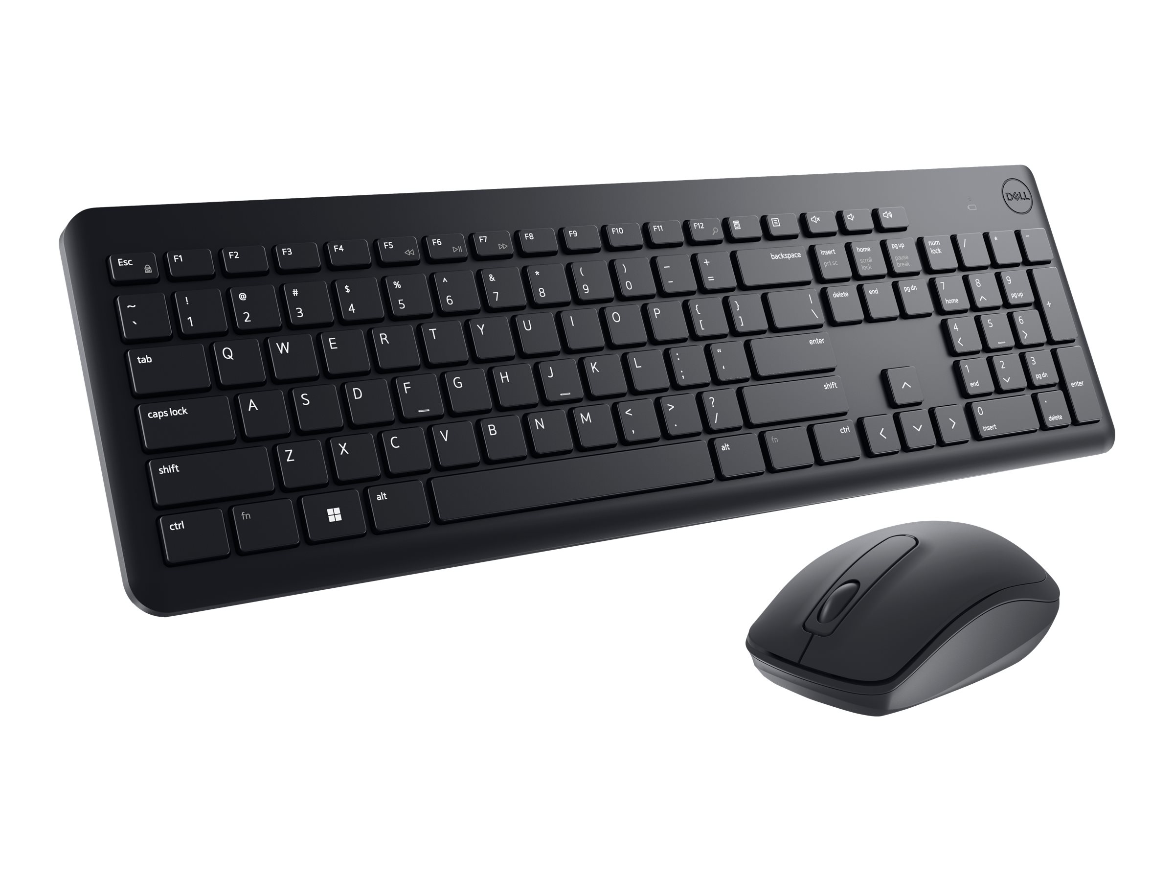 Dell Keyboard and Mouse KM3322W - - kabellos - 2.4 GHz - QWERTZ - Deutsch - Schwarz - mit 3 years NBD Advance Exchange