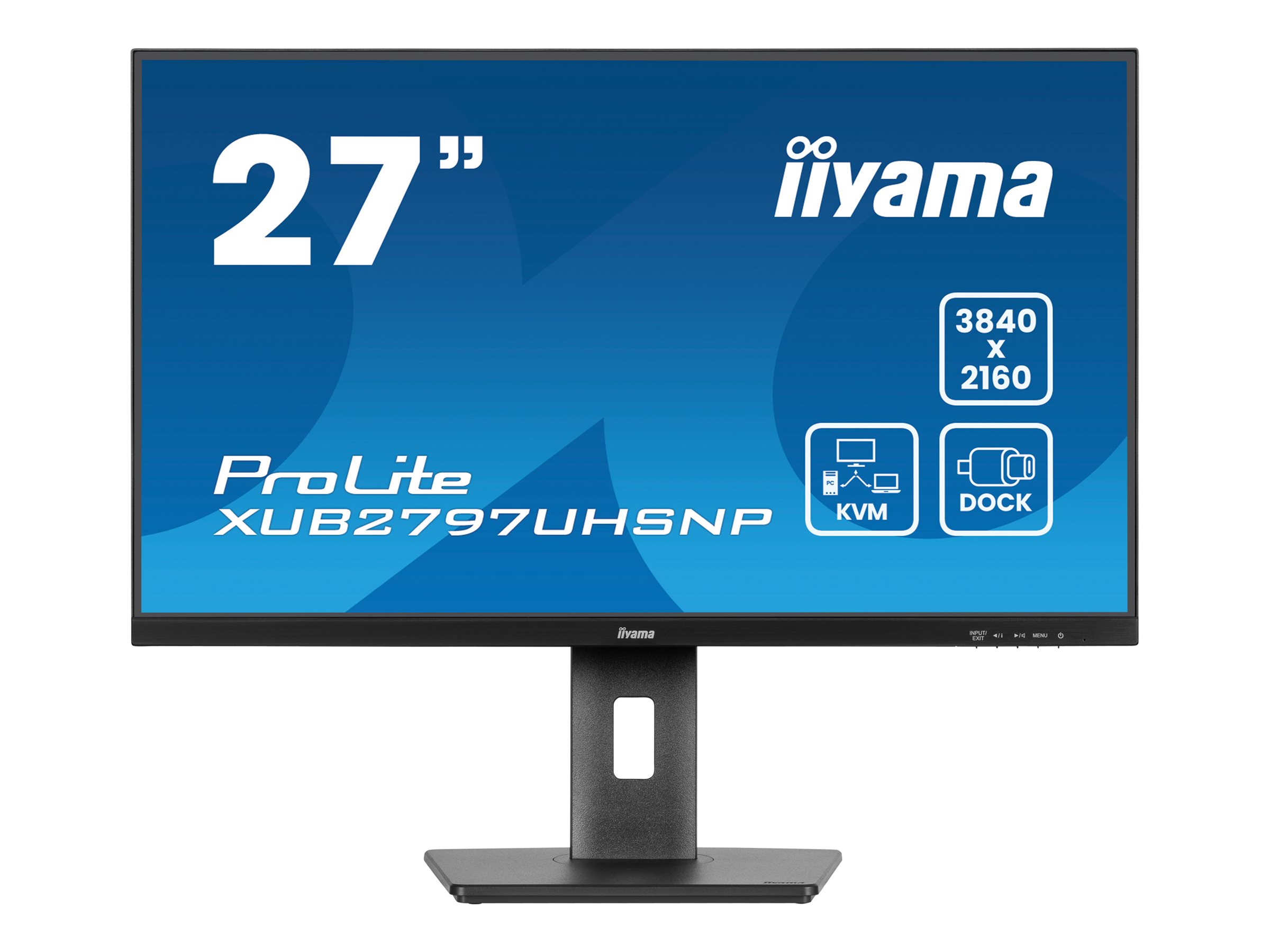 Iiyama ProLite XUB2797UHSNP-B1 - LED-Monitor - - 3840 x 2160 4K @ 60 Hz - IPS - 350 cd/m² - 1300:1 - 4 ms - HDMI - DisplayPort - USB-C - Lautsprecher - Schwarz - Matte