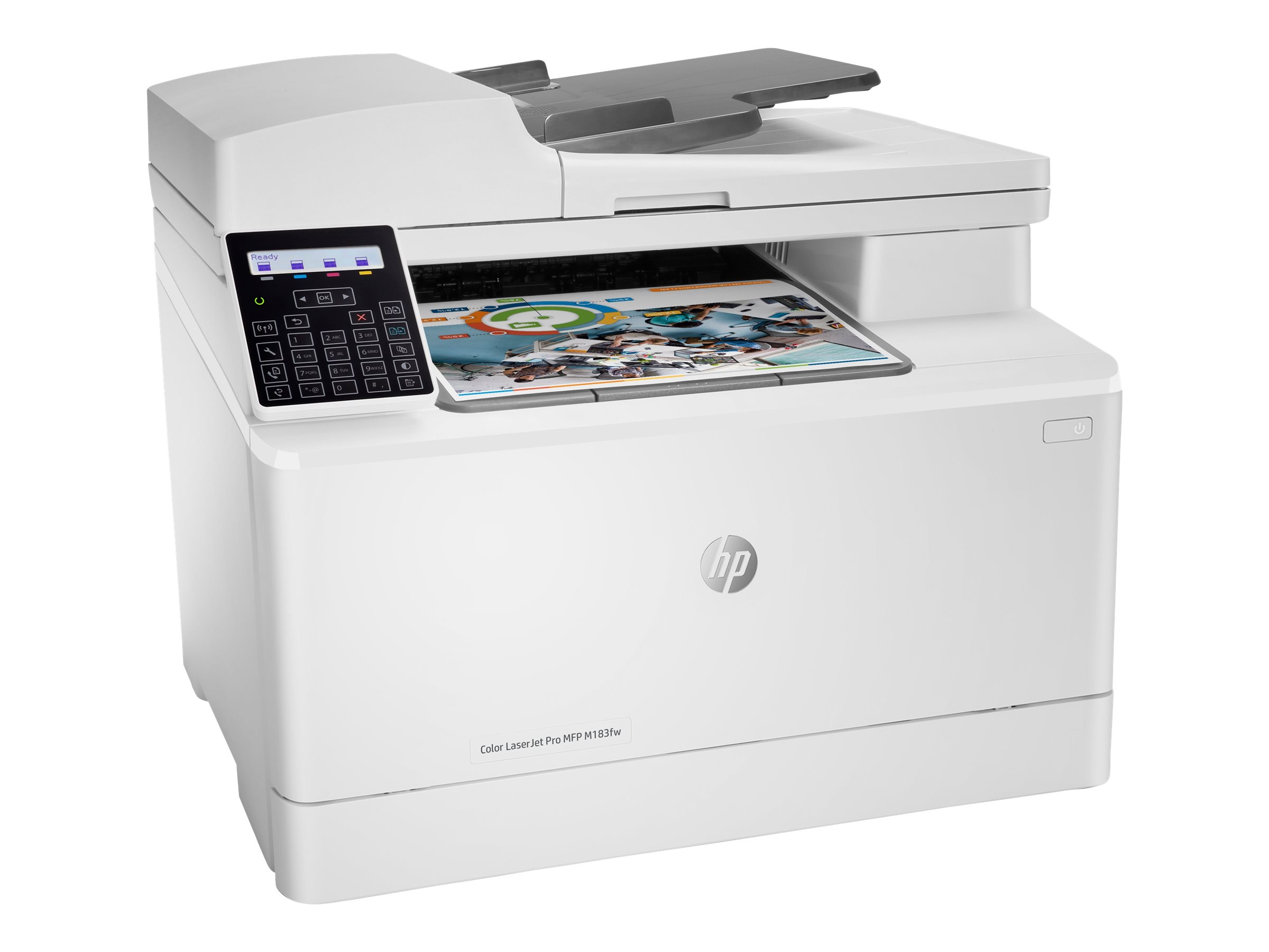 HP Color LaserJet Pro MFP M183fw - Multifunktionsdrucker - Farbe - Laser - 216 x 297 mm (Original) - A4/Legal (Medien) - bis zu 16 Seiten/Min. (Kopieren) - bis zu 16 Seiten/Min. (Drucken) - 150 Blatt - 33.6 Kbps - USB 2.0 - LAN - Wi-Fi(n)