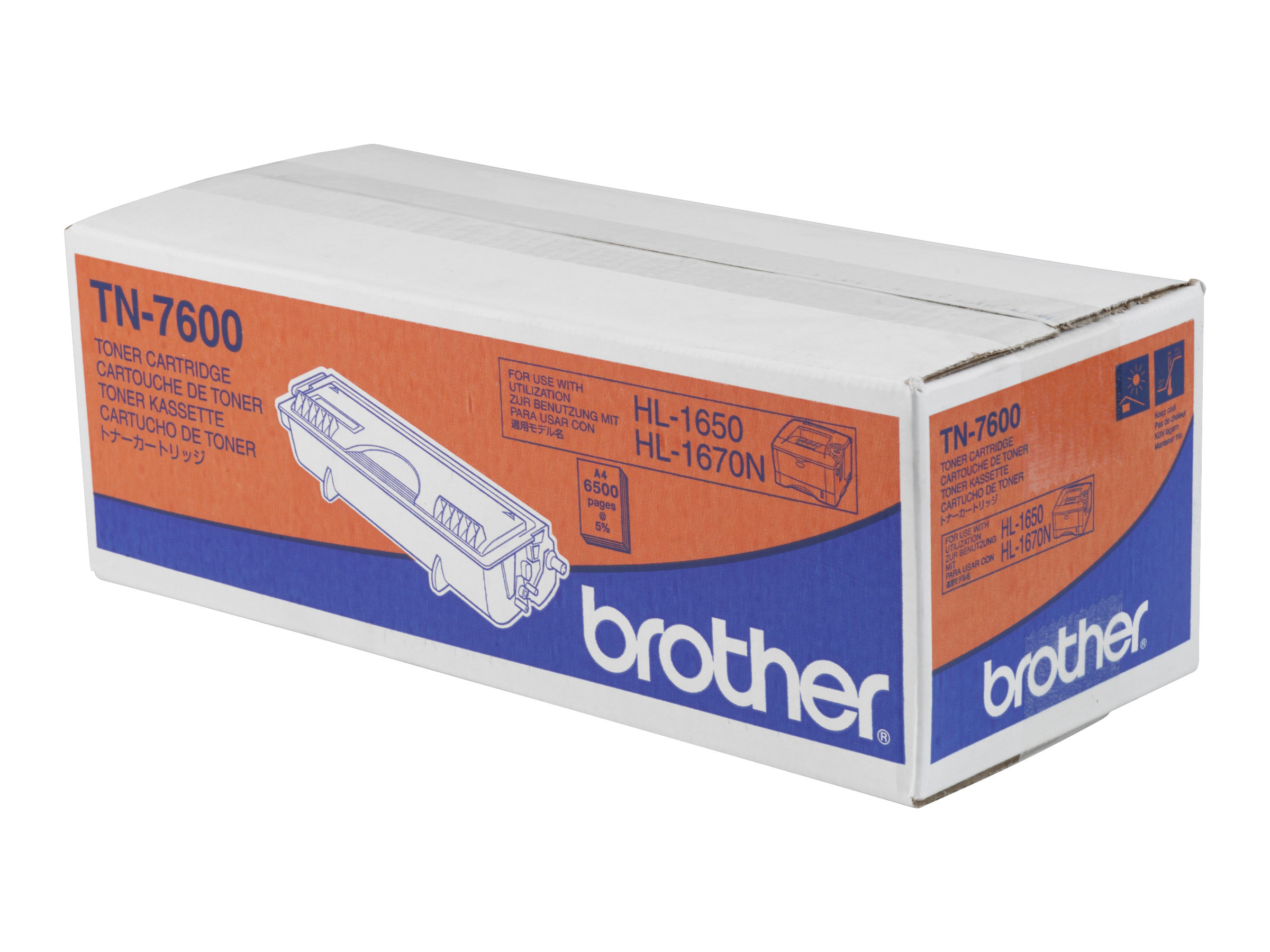 Brother TN7600 - Schwarz - Original - Tonerpatrone - für Brother DCP-8020 - 8025 - HL-1650 - 1670 - 1850 - 1870 - 5030 - 5040 - 5050 - 5070 - MFC-8420 - 8820 Brother TN7600 - Schwarz - Original - Tonerpatrone - für Brother DCP-8020 - 8025 - HL-1650 - 1670 - 1850 - 1870 - 5030 - 5040 - 5050 - 5070 - MFC-8420 - 8820