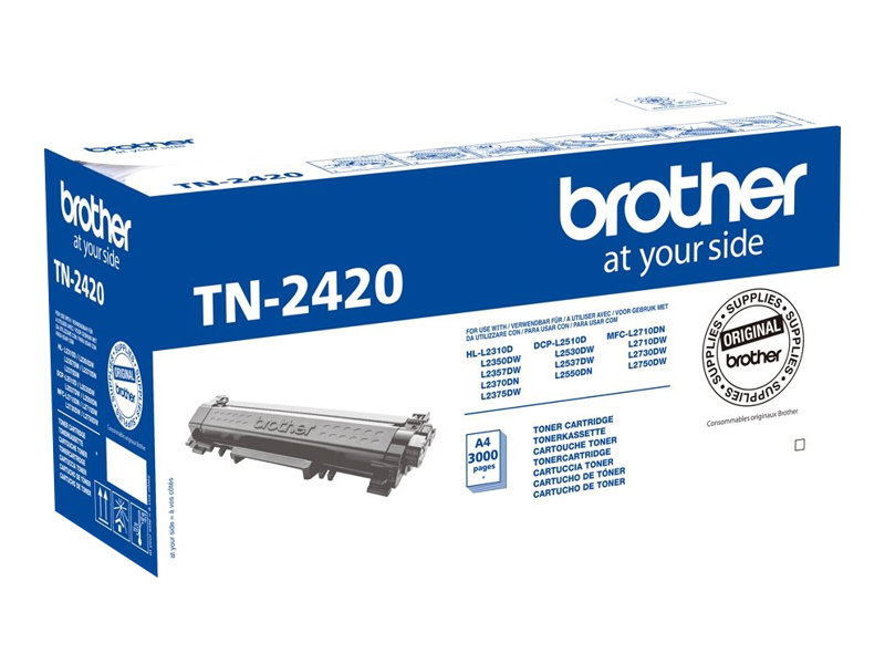 Brother TN2420 - Hohe Ergiebigkeit - Schwarz - Original - Tonerpatrone - für Brother DCP-L2510 - L2530 - L2537 - L2550 - HL-L2350 - L2370 - L2375 - MFC-L2713 - L2730 - L2750