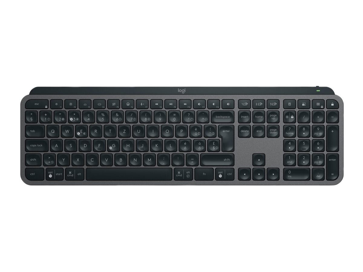 Logitech MX Keys S Tastatur hinterleuchtet kabellos mit Palm Rest Graphite - kabellos - Bluetooth LE - QWERTZ - Deutsch - Tastenschalter: Scissor-Key - Graphite - mit Palm Rest Logitech MX Keys S Tastatur hinterleuchtet kabellos mit Palm Rest Graphite - kabellos - Bluetooth LE - QWERTZ - Deutsch - Tastenschalter: Scissor-Key - Graphite - mit Palm Rest