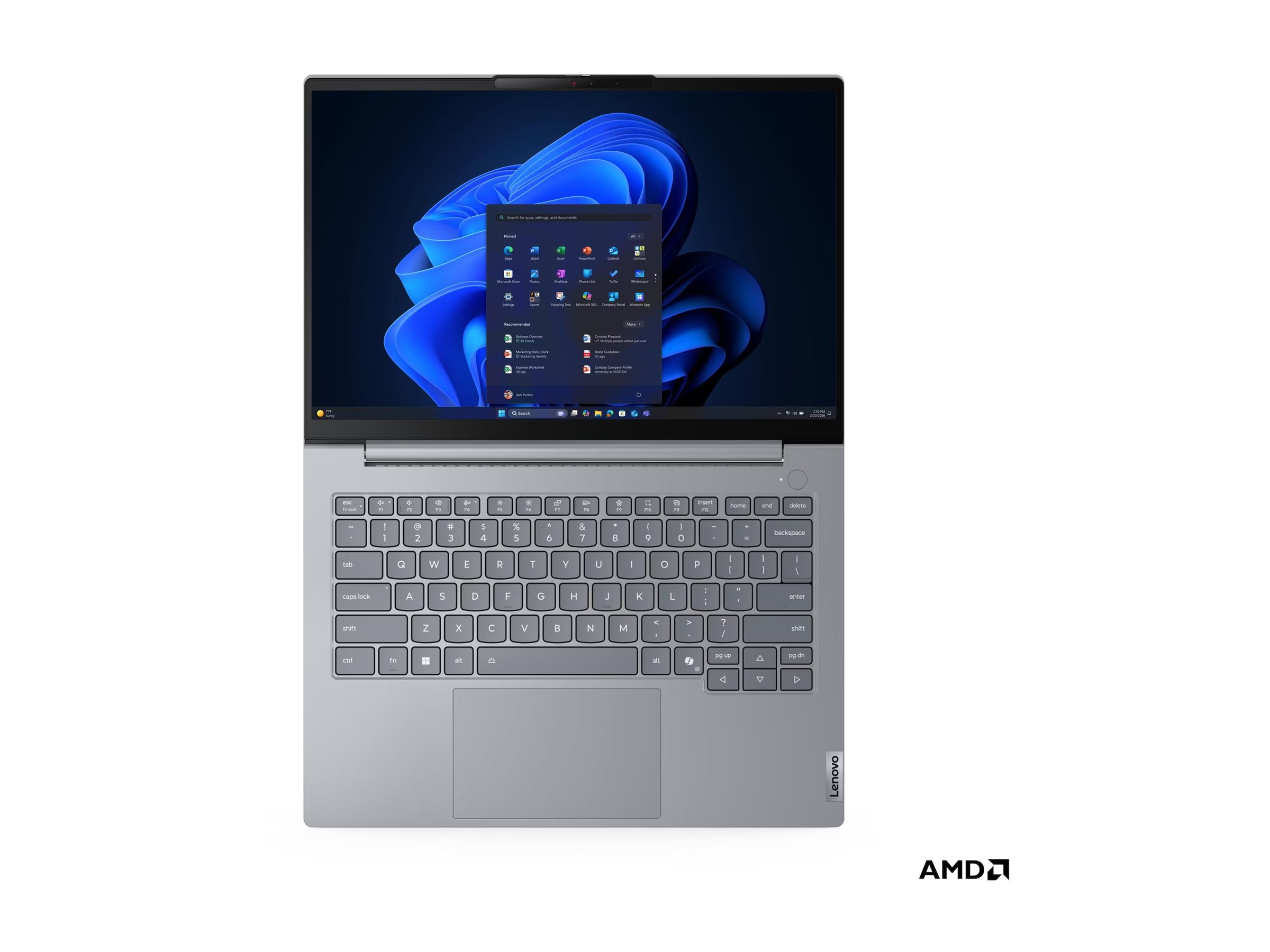 Lenovo ThinkBook 14 G9 AHP 21V0 - AMD Ryzen 7 250 - IPS 1920 x 1200 - Wi-Fi 7 - Bluetooth - doppeltöniges arktisches Grau - kbd: Deutsch - mit 1 Jahr Lenovo Premier Support