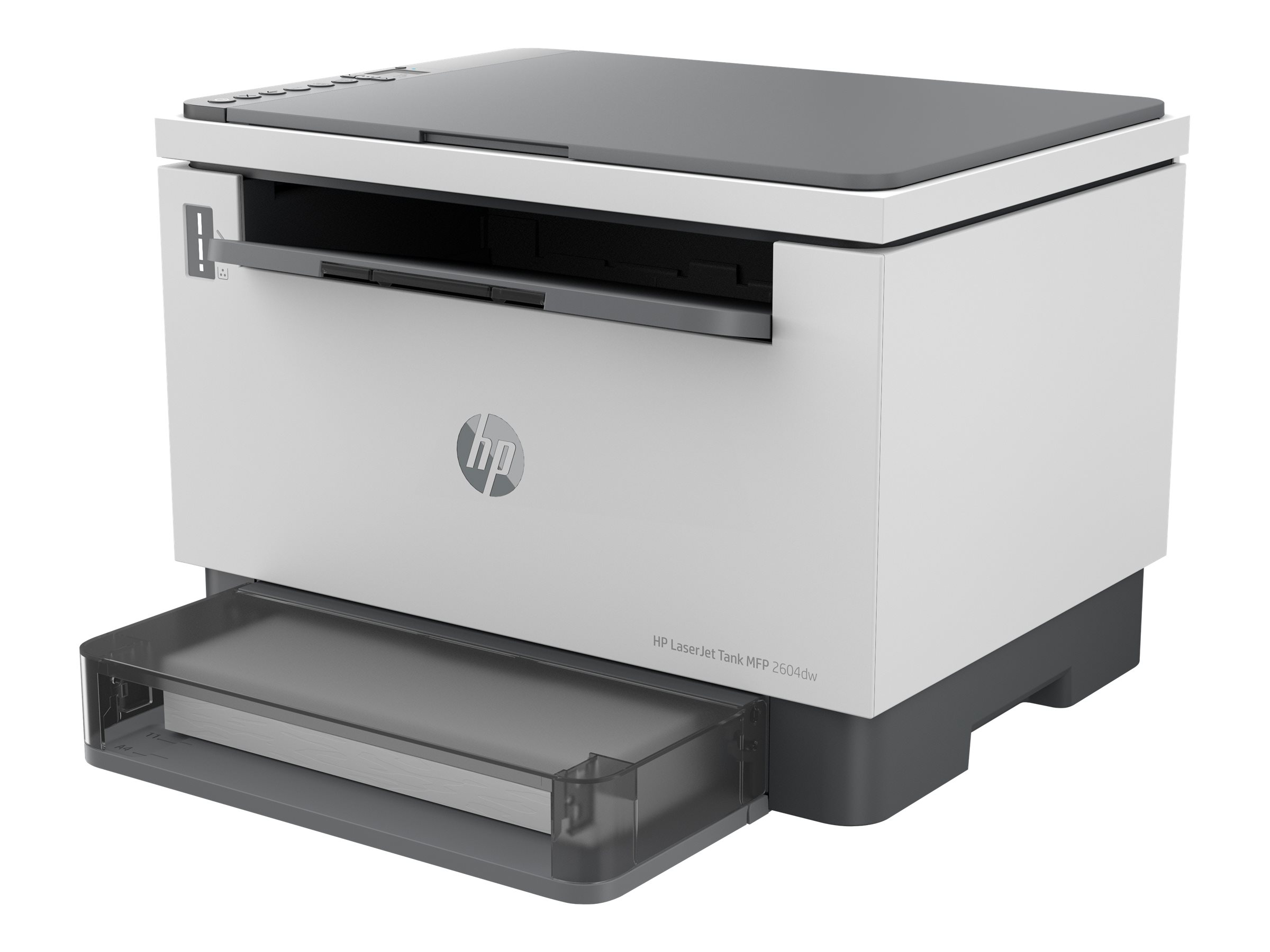 HP LaserJet Tank MFP 2604dw - - A4/Legal (Medien) - bis zu 23 Seiten/Min. (Kopieren) - bis zu 22 Seiten/Min. (Drucken) - 250 Blatt - USB 2.0 - LAN - Wi-Fi(n) - Bluetooth