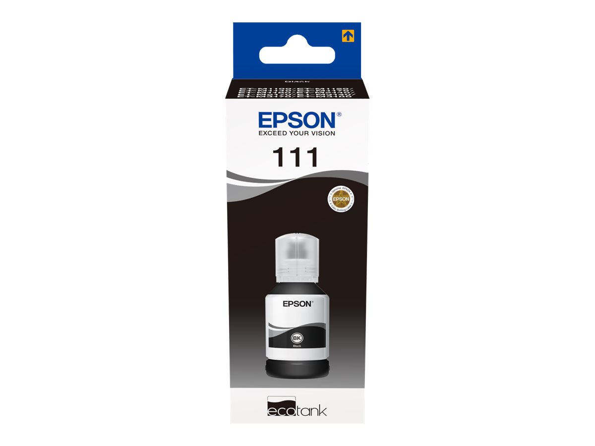 Epson 111 EcoTank Pigment black ink bottle, Tinte - Nachfülltinte - für EcoTank ET-M1140 - M1170 - M1180 - M2120 - M2170 - M3140 - M3170 - M3180 - M1100 - M3170 - M3180