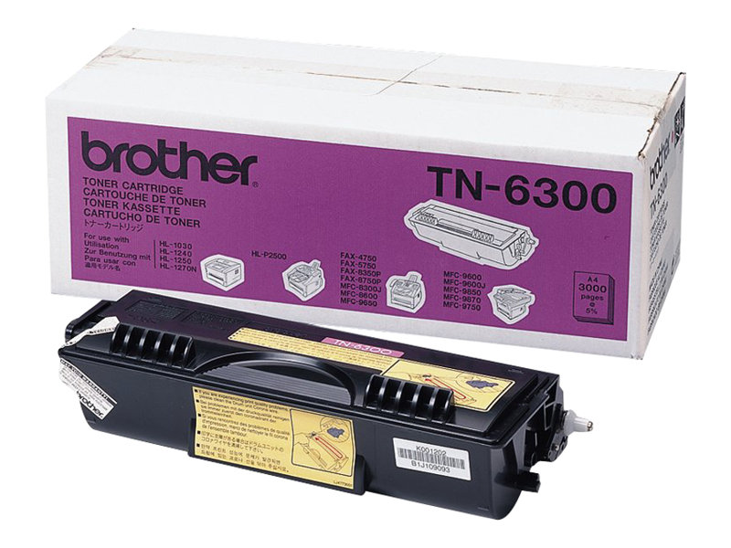 Brother TN6300 - Hohe Ergiebigkeit - Schwarz - Original - Tonerpatrone - für Brother DCP-1200 - HL-1230 - 1240 - 1250 - 1270 - 1430 - 1440 - 1450 - 1470 - P2500 - MFC-8600 - 9600 Brother TN6300 - Hohe Ergiebigkeit - Schwarz - Original - Tonerpatrone - für Brother DCP-1200 - HL-1230 - 1240 - 1250 - 1270 - 1430 - 1440 - 1450 - 1470 - P2500 - MFC-8600 - 9600