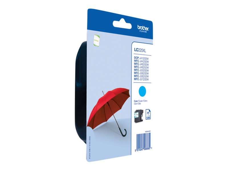 Brother LC225XLC - Cyan - Original - Tintenpatrone - für Brother DCP-J4120 - MFC-J4420 - J4620 - J5320 - J5620 - J5625 - J5720; Business Smart MFC-J4420 Brother LC225XLC - Cyan - Original - Tintenpatrone - für Brother DCP-J4120 - MFC-J4420 - J4620 - J5320 - J5620 - J5625 - J5720; Business Smart MFC-J4420