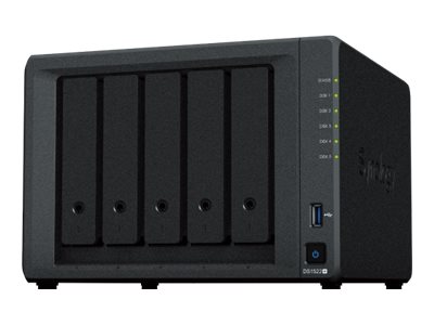 Synology Disk Station DS1522+ - NAS-Server - 5 Schächte - SATA 6Gb/s - RAID RAID 0 - 1 - 5 - 6 - 10 - JBOD - RAM 8 GB - Gigabit Ethernet - iSCSI Support