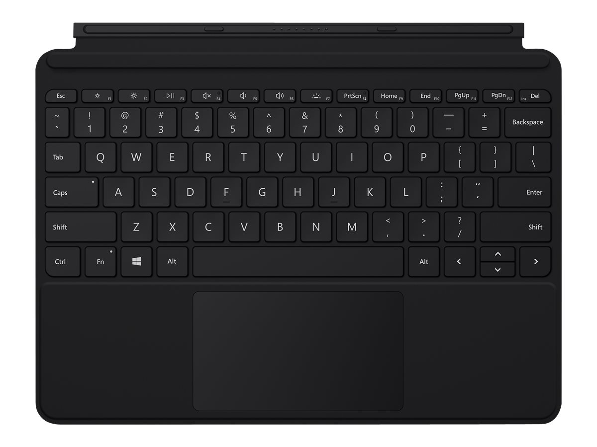 Surface Go Type Cover - Tastatur - mit Trackpad, Beschleunigungsmesser - hinterleuchtet - Deutsch - Schwarz - kommerziell - für Surface Go - Go 2 - Go 3
