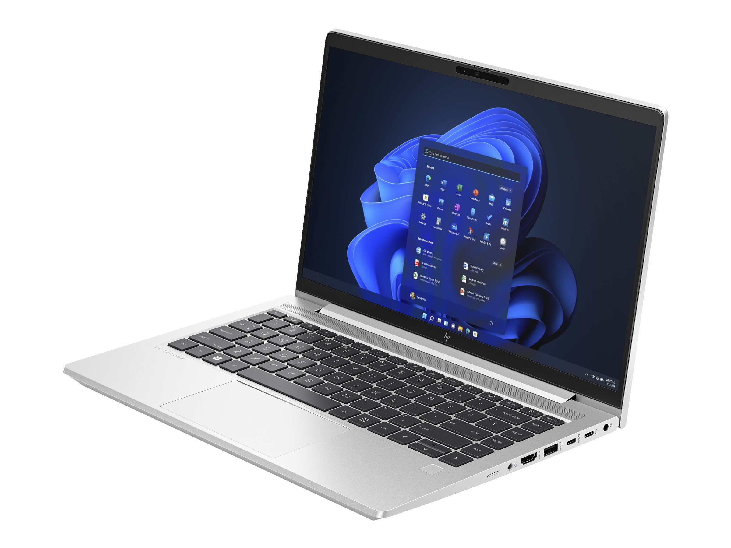 HP EliteBook 640 G10 Notebook - IPS 1920 x 1080 (Full HD) - NFC - Wi-Fi 6E - Pike Silver Aluminium - kbd: Deutsch - mit HP Wolf Pro Security Edition (1 Jahr)