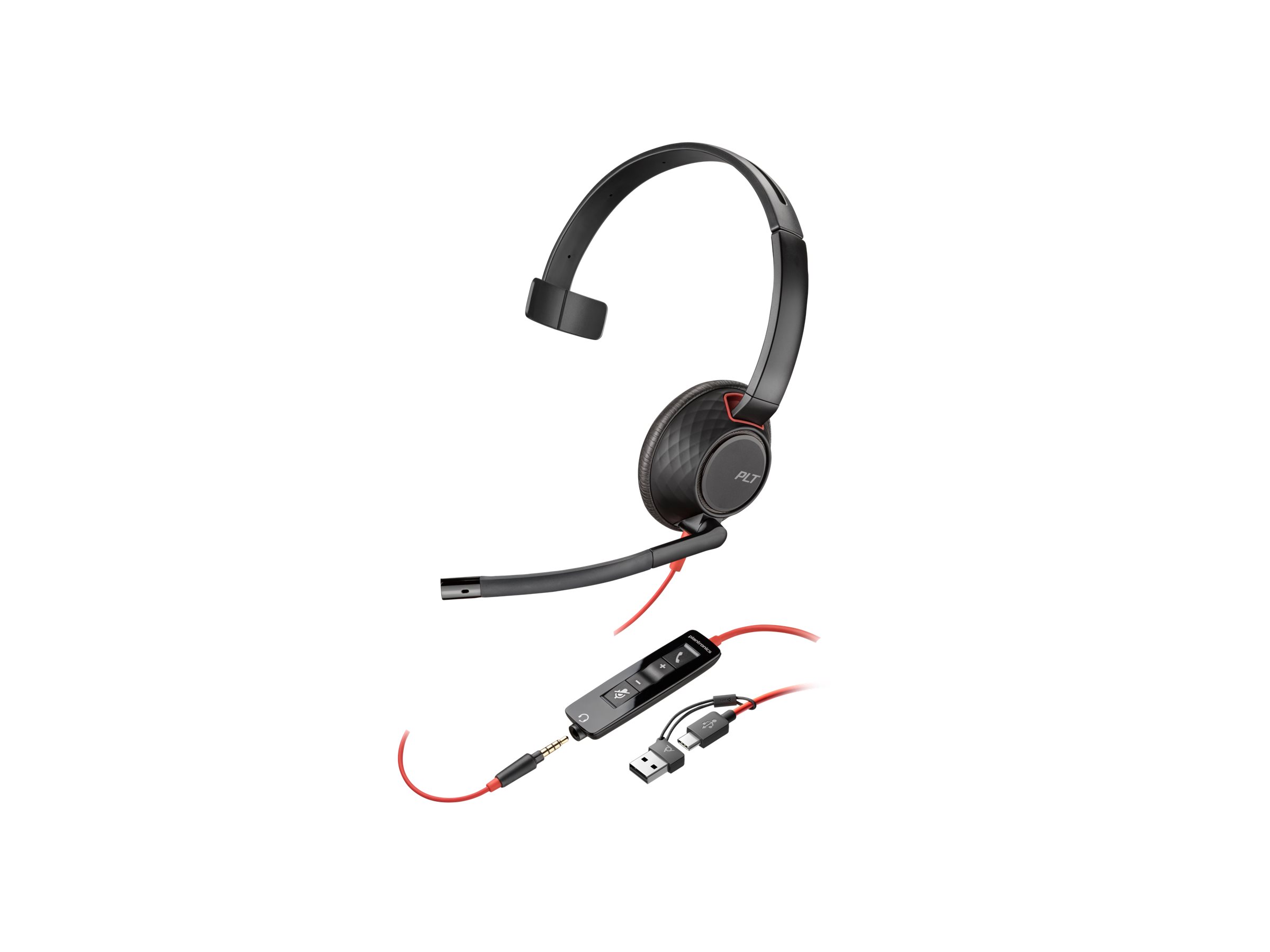 Poly HP Poly Blackwire 5210 - Blackwire 5200 - Headset - On-Ear - kabelgebunden - 3,5 mm Stecker - USB-C - Schwarz - Zertifiziert für Microsoft Teams - Zertifiziert für Skype für Unternehmen - Cisco Jabber Certified - Avaya Zertifiziert - Works With Chr…