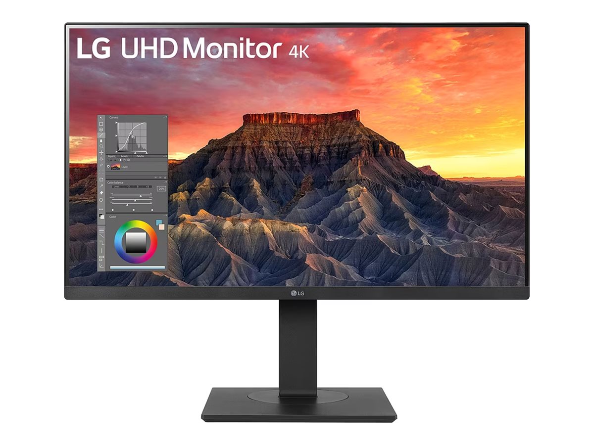 LG UltraFine 27BQ65UB-B - LED-Monitor - 68.4 cm - 3840 x 2160 4K @ 60 Hz - IPS - 300 cd/m² - 1200:1 - HDR10 - 5 ms - HDMI - DisplayPort - USB-C - Lautsprecher - Schwarz