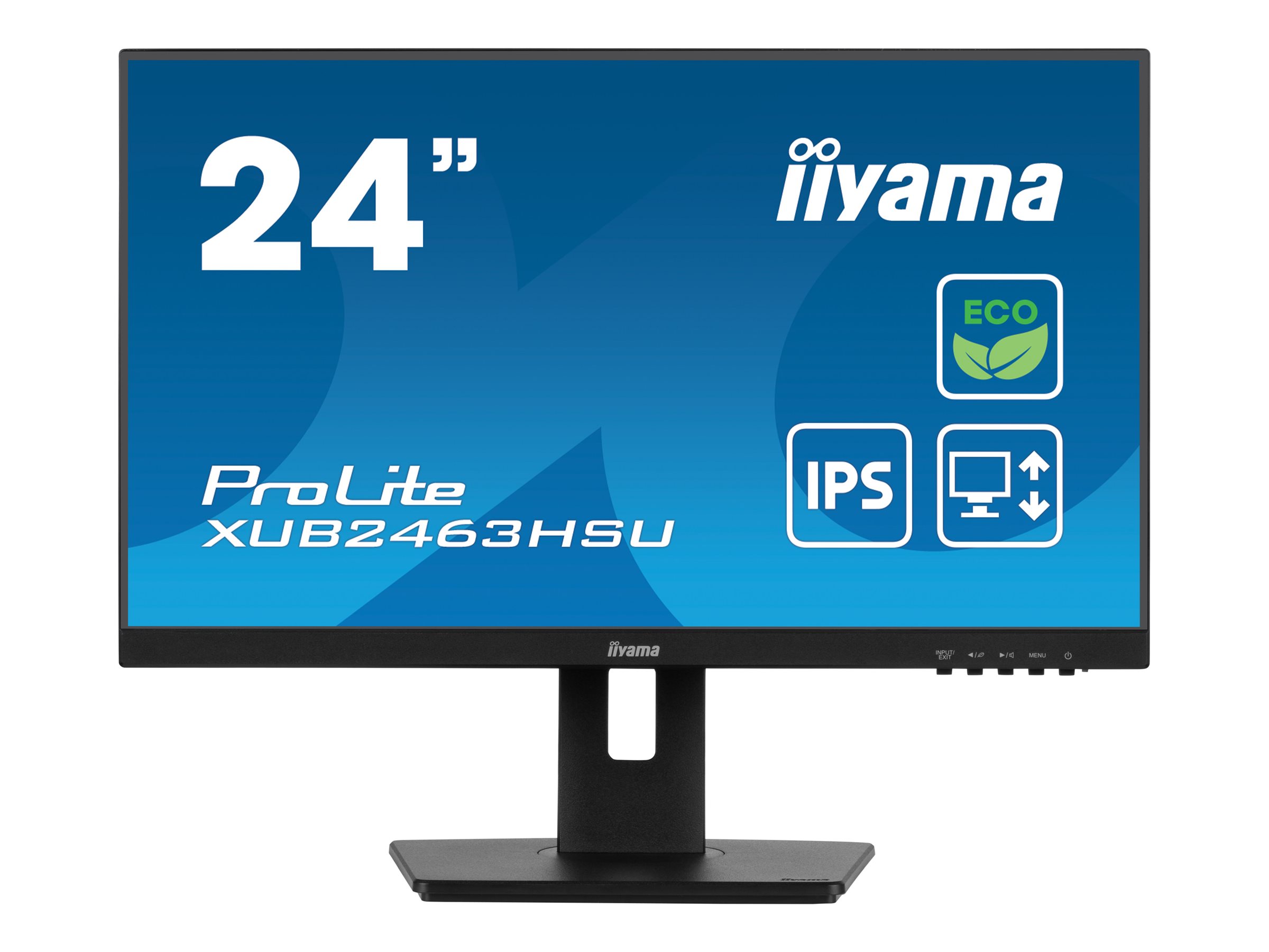 Iiyama ProLite XUB2463HSU-B1 LED-Monitor 61 cm (24") 1920 x 1080 FHD (1080p) @ 100 Hz IPS 3 ms Schwa - (23.8" sichtbar) - 1920 x 1080 Full HD (1080p) @ 100 Hz - IPS - 250 cd/m² - 1300:1 - 3 ms - HDMI - DisplayPort - Lautsprecher - Schwarz - Matte