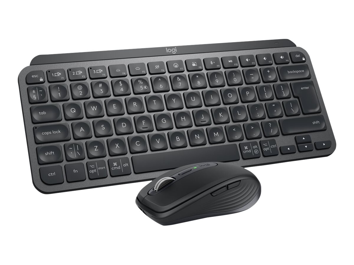 Logitech MX Keys Mini Combo for Business - - hinterleuchtet - kabellos - 2.4 GHz - Bluetooth LE - QWERTZ - Deutsch - Graphite Logitech MX Keys Mini Combo for Business - - hinterleuchtet - kabellos - 2.4 GHz - Bluetooth LE - QWERTZ - Deutsch - Graphite