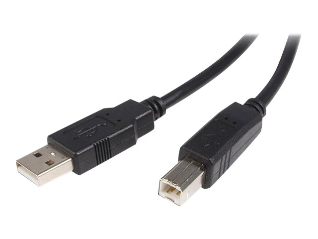 Kabel USB 2.0 A->B 0,5m schwarz St./St. - zu USB Typ B (M) - USB 2.0 - 50 cm - Schwarz
