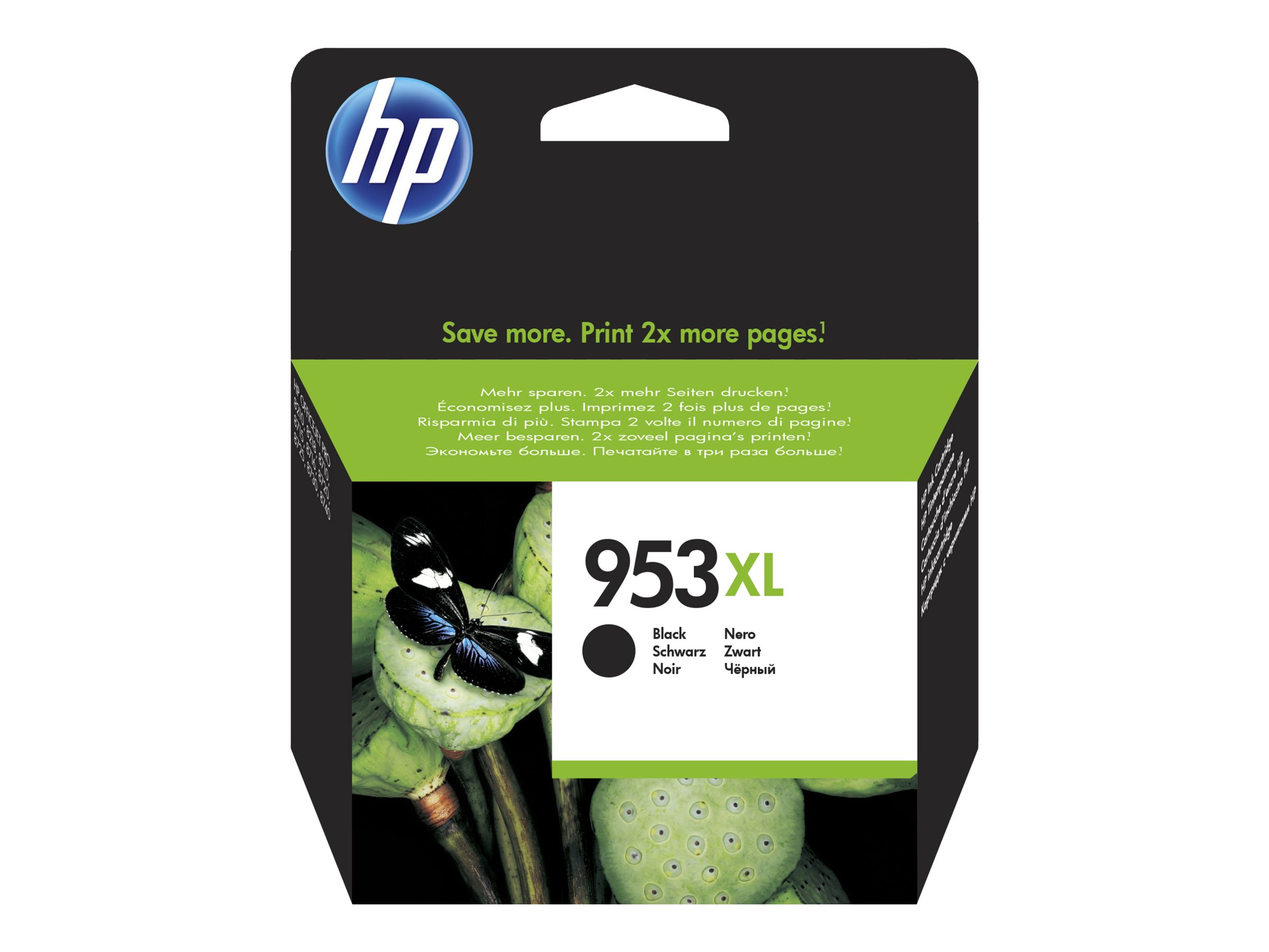 HP 953XL - 42.5 ml - Hohe Ergiebigkeit - Schwarz - Original - Tintenpatrone - für Officejet Pro 77XX - 82XX - 87XX HP 953XL - 42.5 ml - Hohe Ergiebigkeit - Schwarz - Original - Tintenpatrone - für Officejet Pro 77XX - 82XX - 87XX