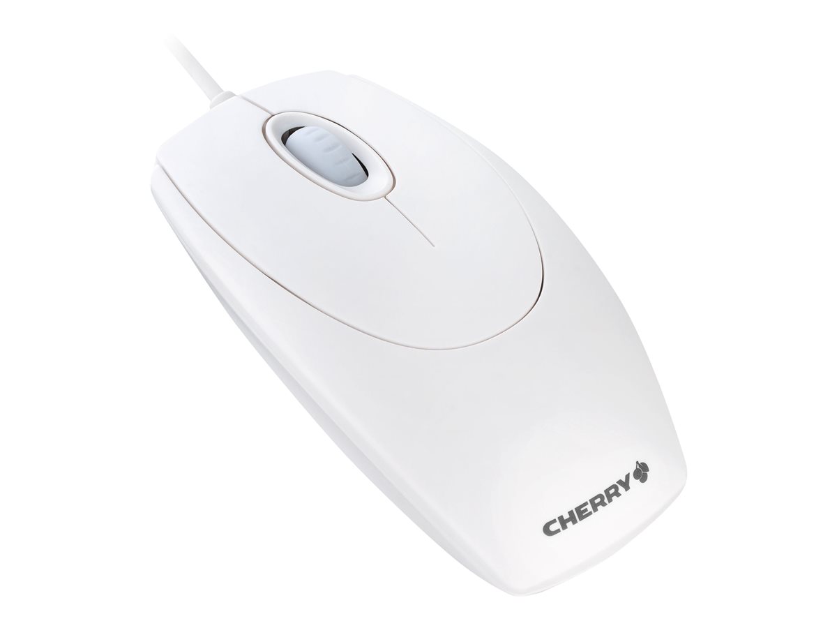 Cherry WheelMouse White-Grey - optisch - 3 Tasten - kabelgebunden - PS/2 - USB - Weiß/Grau