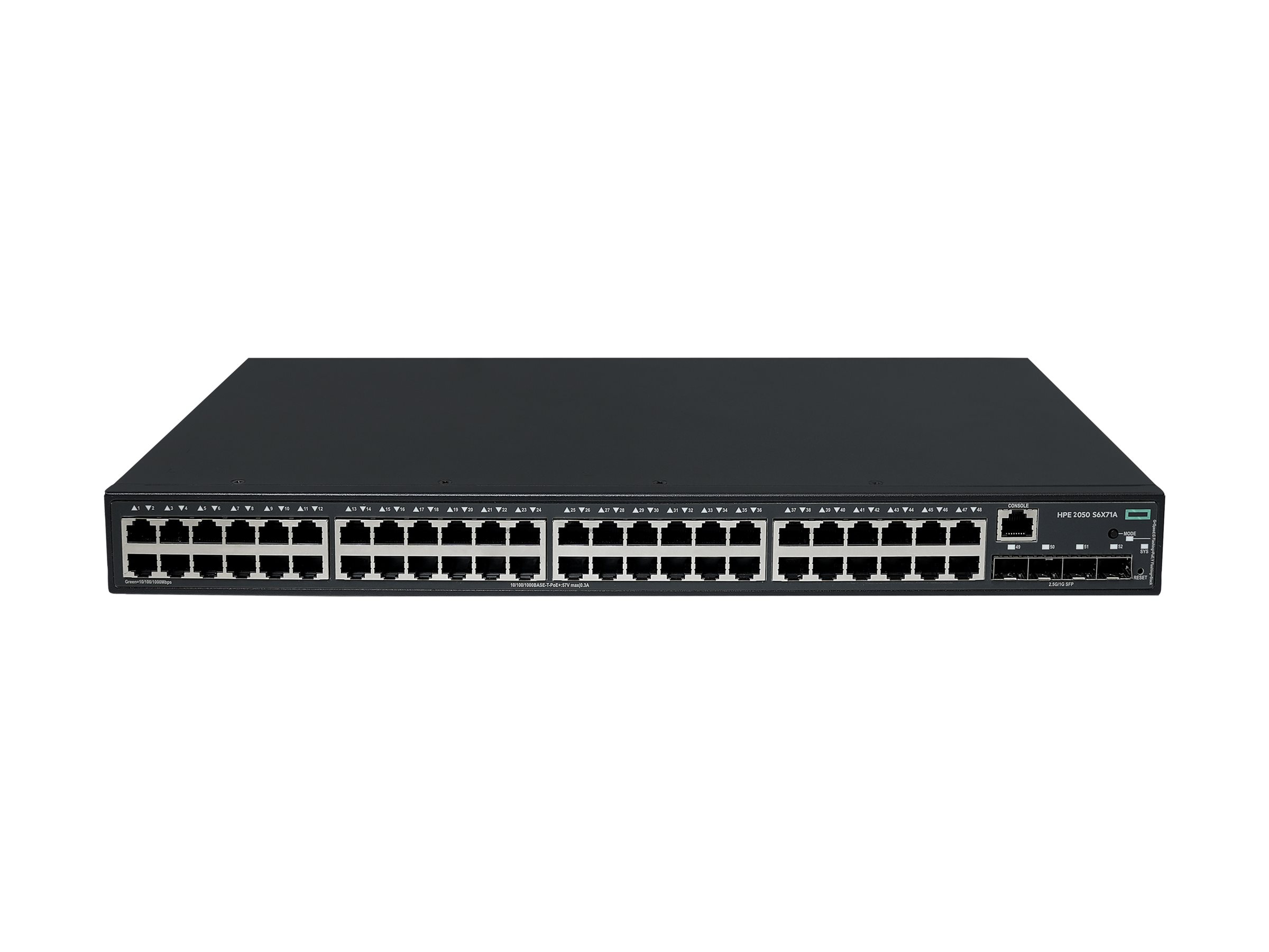 HPE Networking Comware 2050 - Switch - L3 - + 4 x 1/2.5GBase-X SFP - an Rack montierbar - PoE+ (410 W) - BTO HPE Networking Comware 2050 - Switch - L3 - + 4 x 1/2.5GBase-X SFP - an Rack montierbar - PoE+ (410 W) - BTO