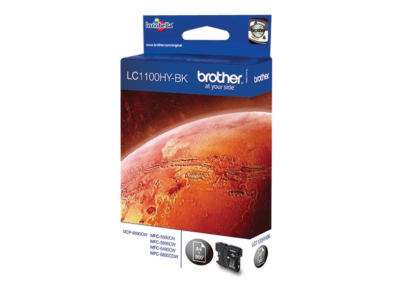 Brother LC1100HYBK - Hohe Ergiebigkeit - Schwarz - Original - Tintenpatrone - für Brother DCP-6690CW - MFC-5890CN - MFC-5895CW - MFC-6490CW - MFC-6890CDW; Justio MFC-5890CN Brother LC1100HYBK - Hohe Ergiebigkeit - Schwarz - Original - Tintenpatrone - für Brother DCP-6690CW - MFC-5890CN - MFC-5895CW - MFC-6490CW - MFC-6890CDW; Justio MFC-5890CN