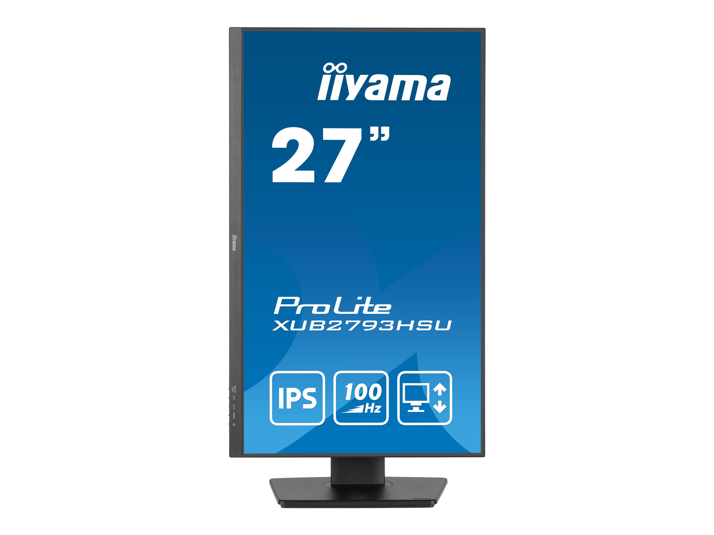 Iiyama ProLite XUB2793HSU-B6 - LED-Monitor - 68.6 cm (27") - 1920 x 1080 Full HD (1080p) @ 100 Hz - IPS - 250 cd/m² - 1000:1 - 1 ms - HDMI - DisplayPort - Lautsprecher - mattschwarz