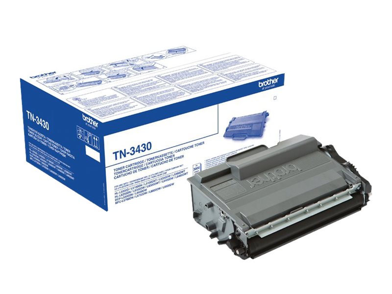 Brother TN3430 - Schwarz - Original - Tonerpatrone - für Brother HL-L5000 - L5050 - L5100 - L5200 - L6450 - MFC-L5700 - L5750 - L6800 - L6900 - L6950 - L6970