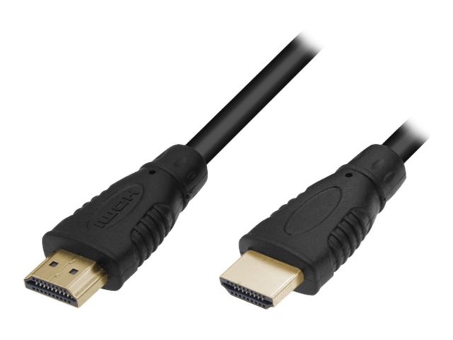 HDMI-Kabel HiSpeed 2,0m schwarz mit Ethernet - 2.0 - Plug: A - A / male - male - 4K Ultra HD 2160p 60Hz - 2.0m