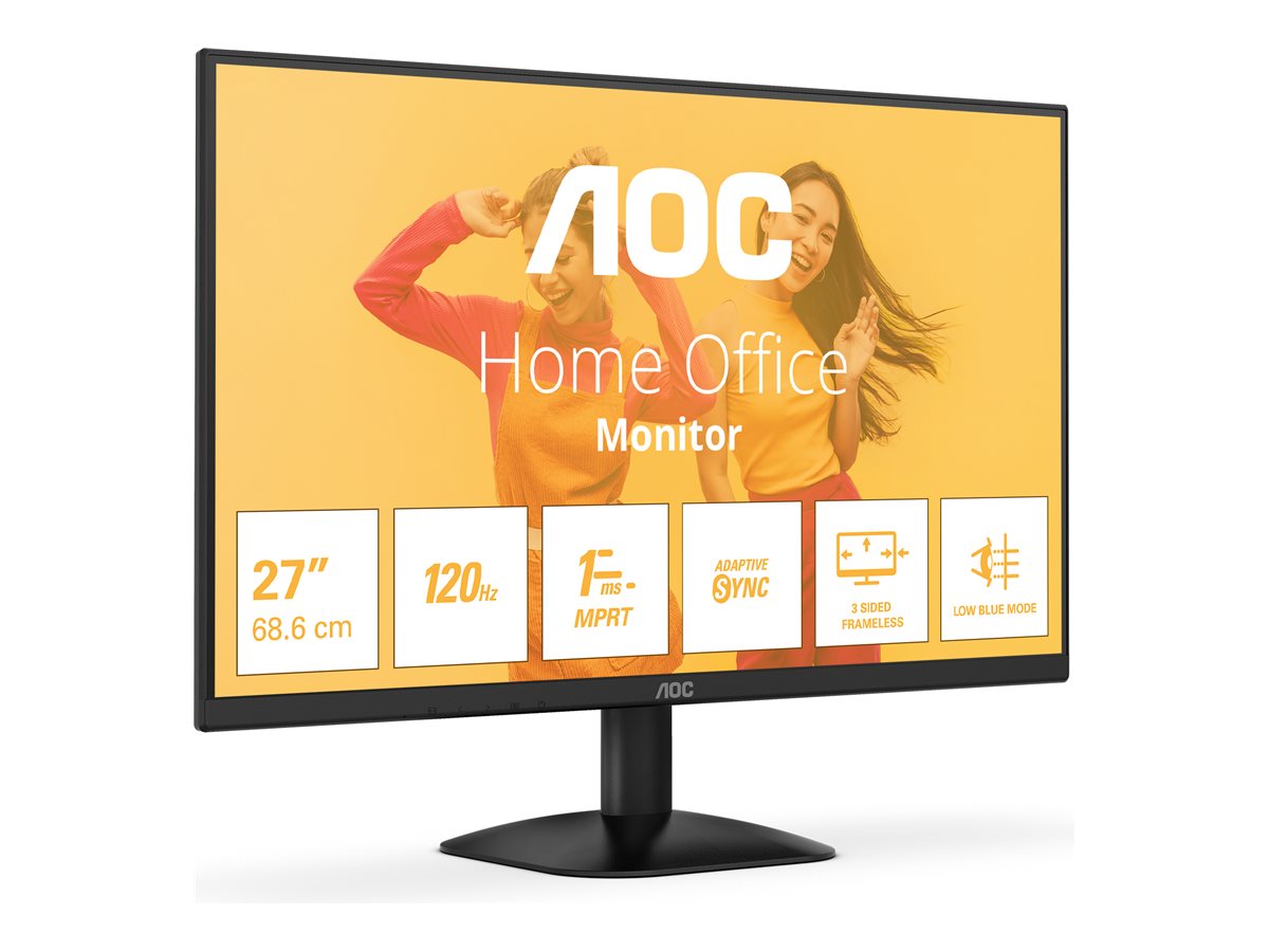 AOC 27B35HM - LED-Monitor - 68.6 cm (27") - 1920 x - @ 120 Hz - VA - 300 cd/m² - 3000:1 - 1 ms - HDMI - VGA - Schwarz