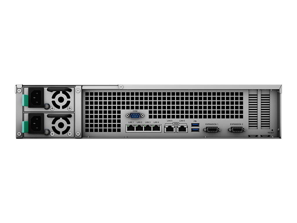 Synology RackStation RS3621XS+, Speicherserver,Rack (2U), Intel® Xeon®, D-1541, Schwarz - Rack - einbaufähig - SATA 6Gb/s - RAID RAID 0 - 1 - 5 - 6 - 10 - JBOD - RAID F1 - 1 Hot-Spare - 10-Hot-Spare - 5 Hot Spare - 6 Hot Spare - F1 Hot Spare - RAM 8 GB -…