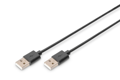 USB Anschlusskabel, Typ A 1.8m - 1.8 m - geformt - Schwarz