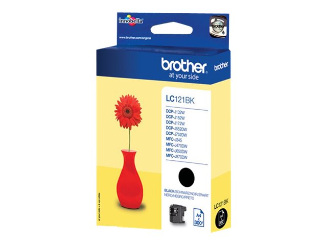 Brother LC121BK - Schwarz - Original - Tintenpatrone - für Brother DCP-J100 - J105 - J132 - J152 - J552 - J752 - MFC-J245 - J470 - J650 - J870 Brother LC121BK - Schwarz - Original - Tintenpatrone - für Brother DCP-J100 - J105 - J132 - J152 - J552 - J752 - MFC-J245 - J470 - J650 - J870